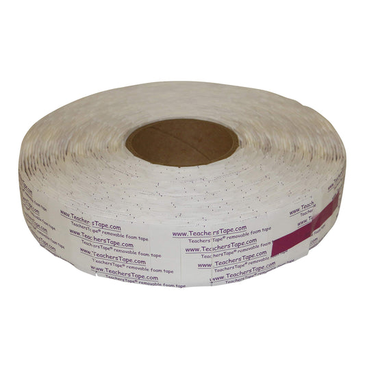 Duraco Teachers Tape™ Bulk Pack (2000 Pieces per roll), Double-Sided Removable Foam Tape for Wall Mounting