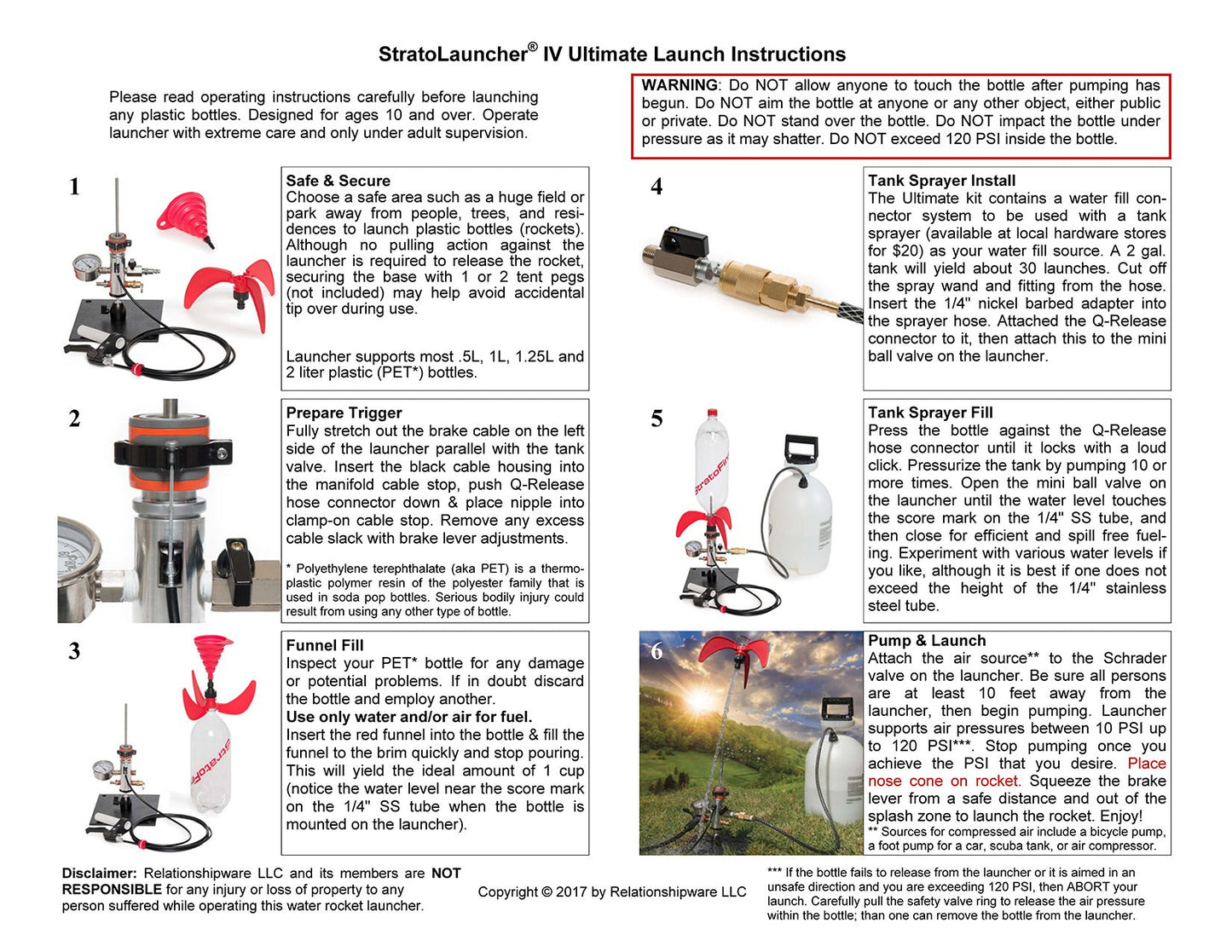 Relationshipware StratoLauncher IV Ultimate Tilting Water Rocket Launcher + StratoFins Kit