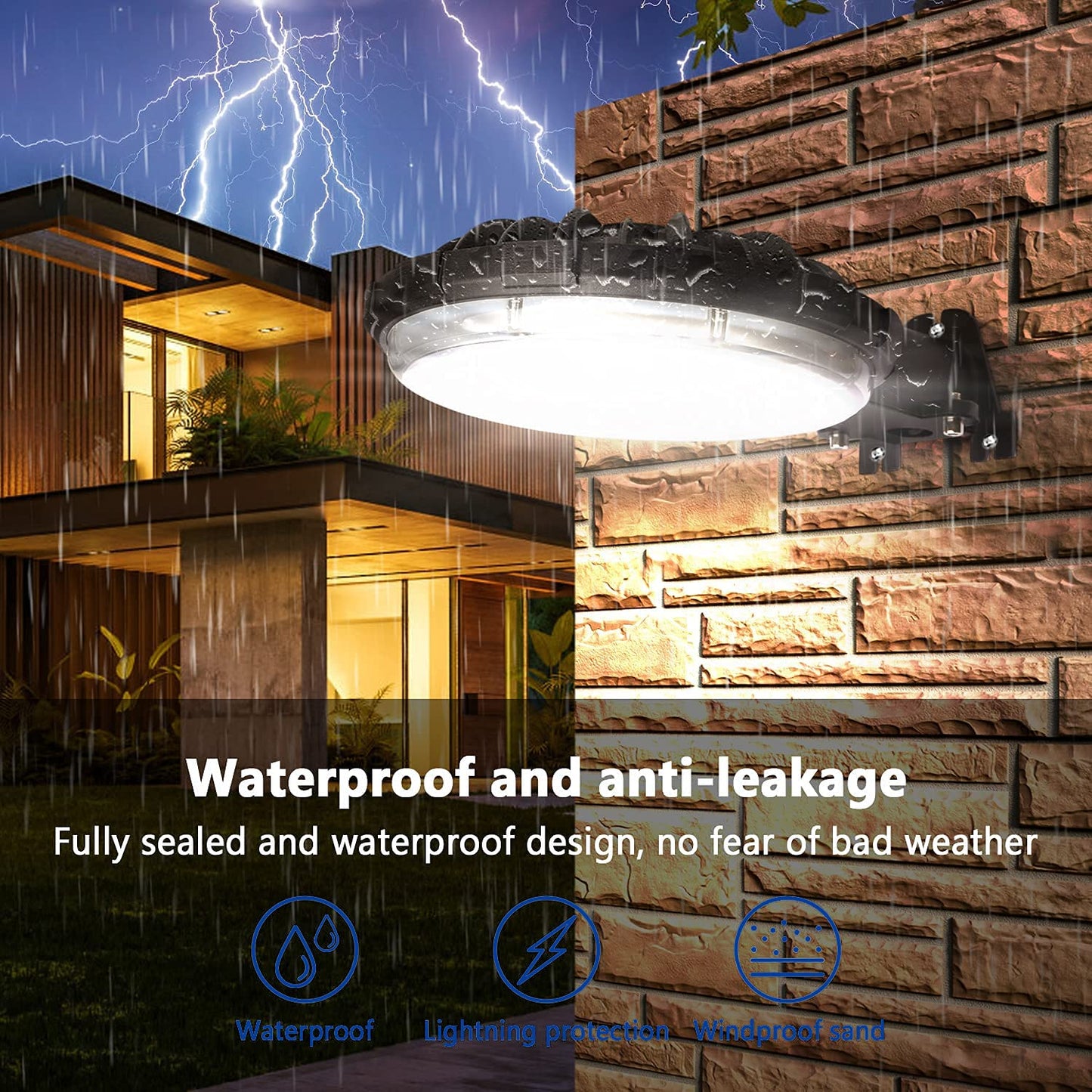 LED Barn Light, Dusk to Dawn Outdoor Lighting with 100W 10000LM 5000K Daylight, IP65 Waterproof Outdoor Security Lights for Garage Yard Street Warehouse Use
