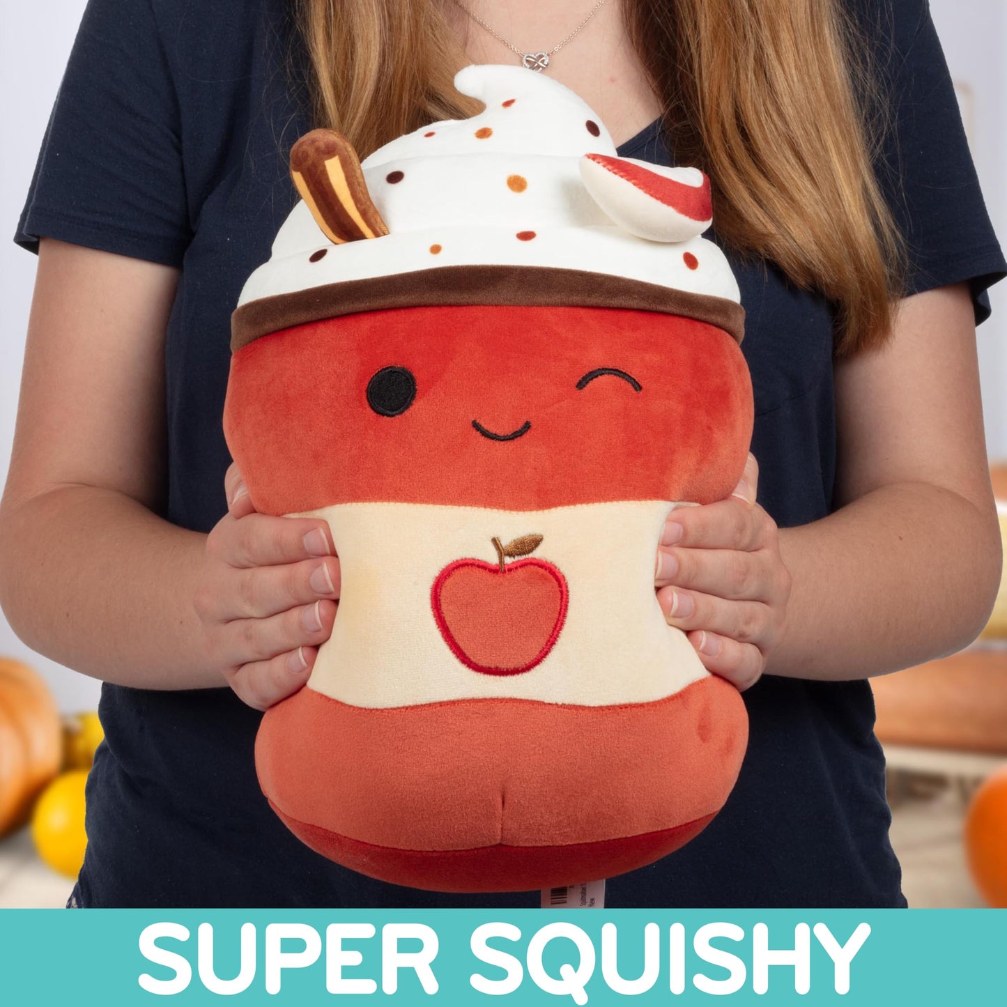 Squishmallows 10" Mead The Apple Cider Fall Plush - Official Kellytoy - Collectible Cute Soft & Squishy Apple Cider Stuffed Animal Toy - Add to Your Squad - Gift for Kids, Girls & Boys - 10 Inch