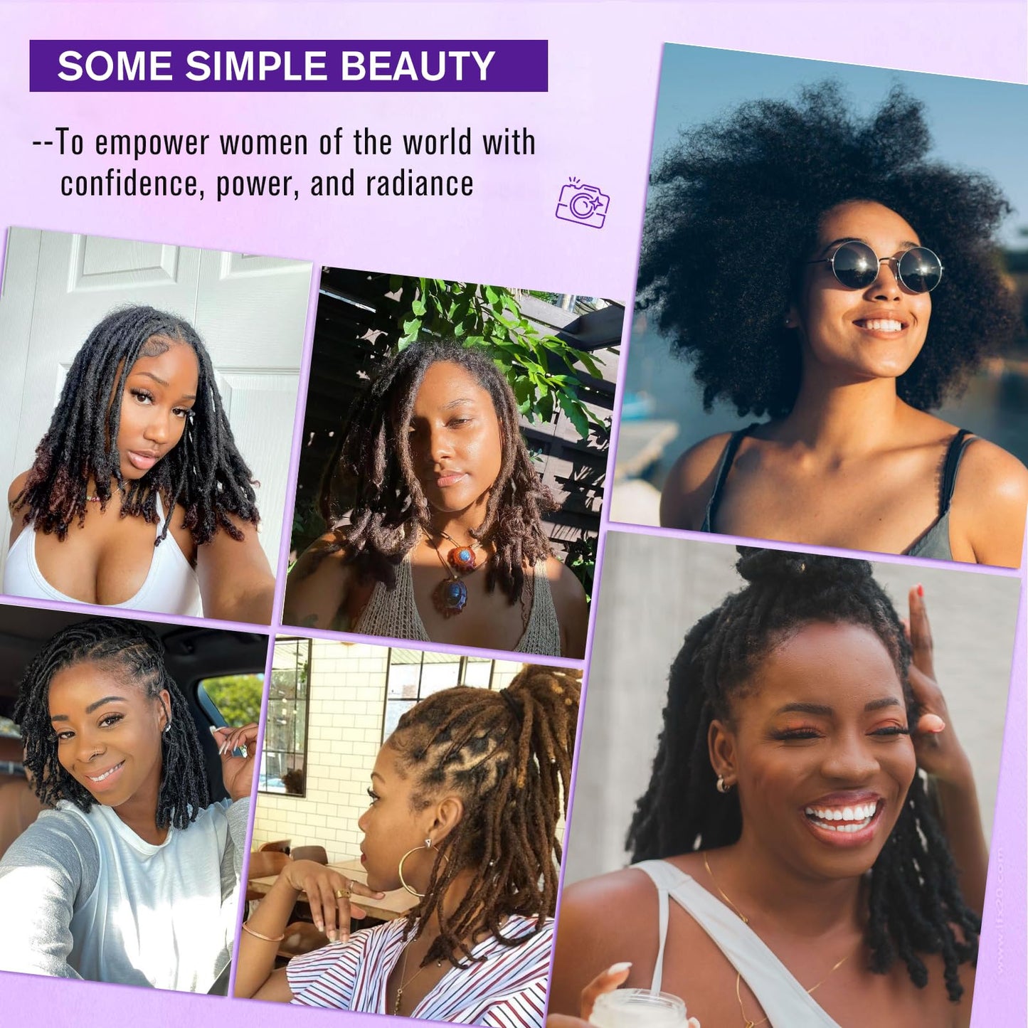 Jiffylocs Tight Afro Kinkys Bulk Human Hair for Dreadlock Extensions 100% Human Hair,5 Packs 8 Inch 150g,Natural Black #1B,Repair Extensions,Making Locs Twist or Braids