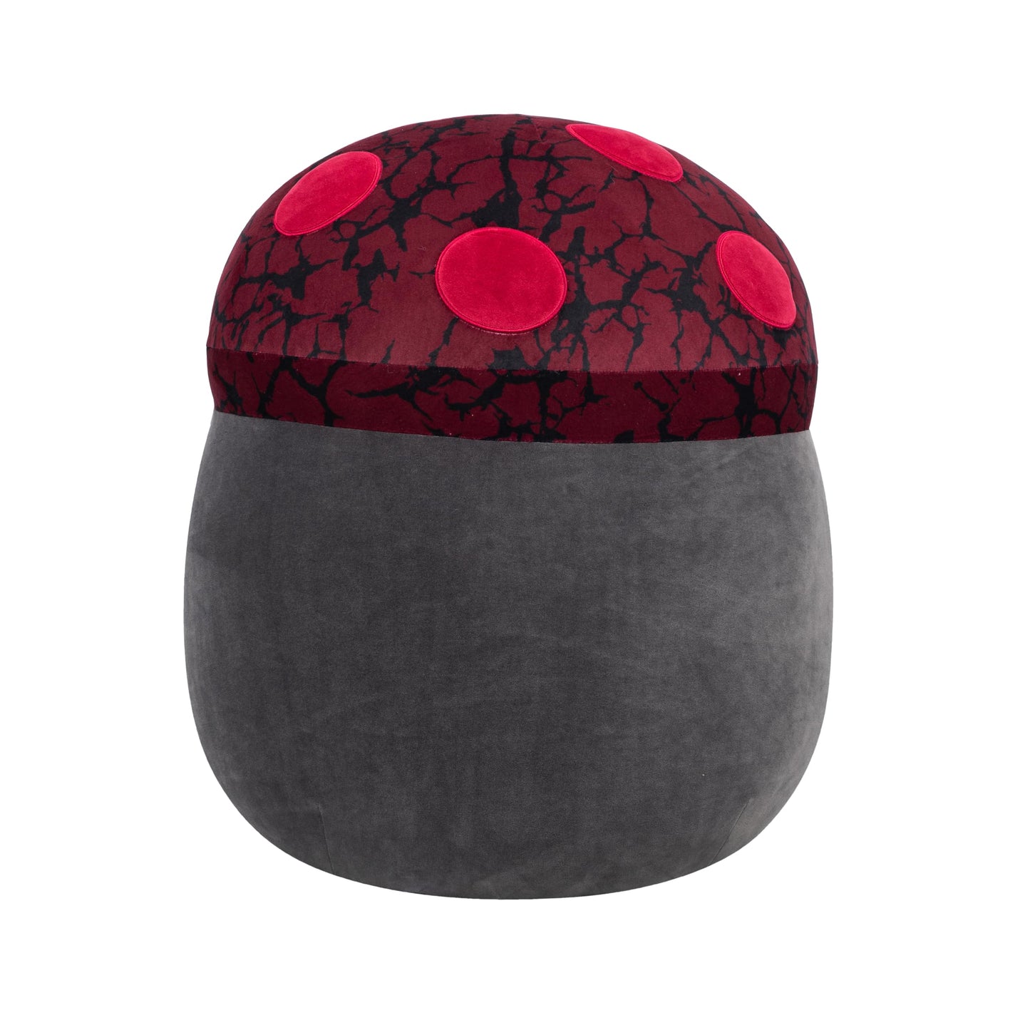 Squishmallows 20" Gert - Maroon and Black Mushroom W/Mischievous Eyes and Crackle Head