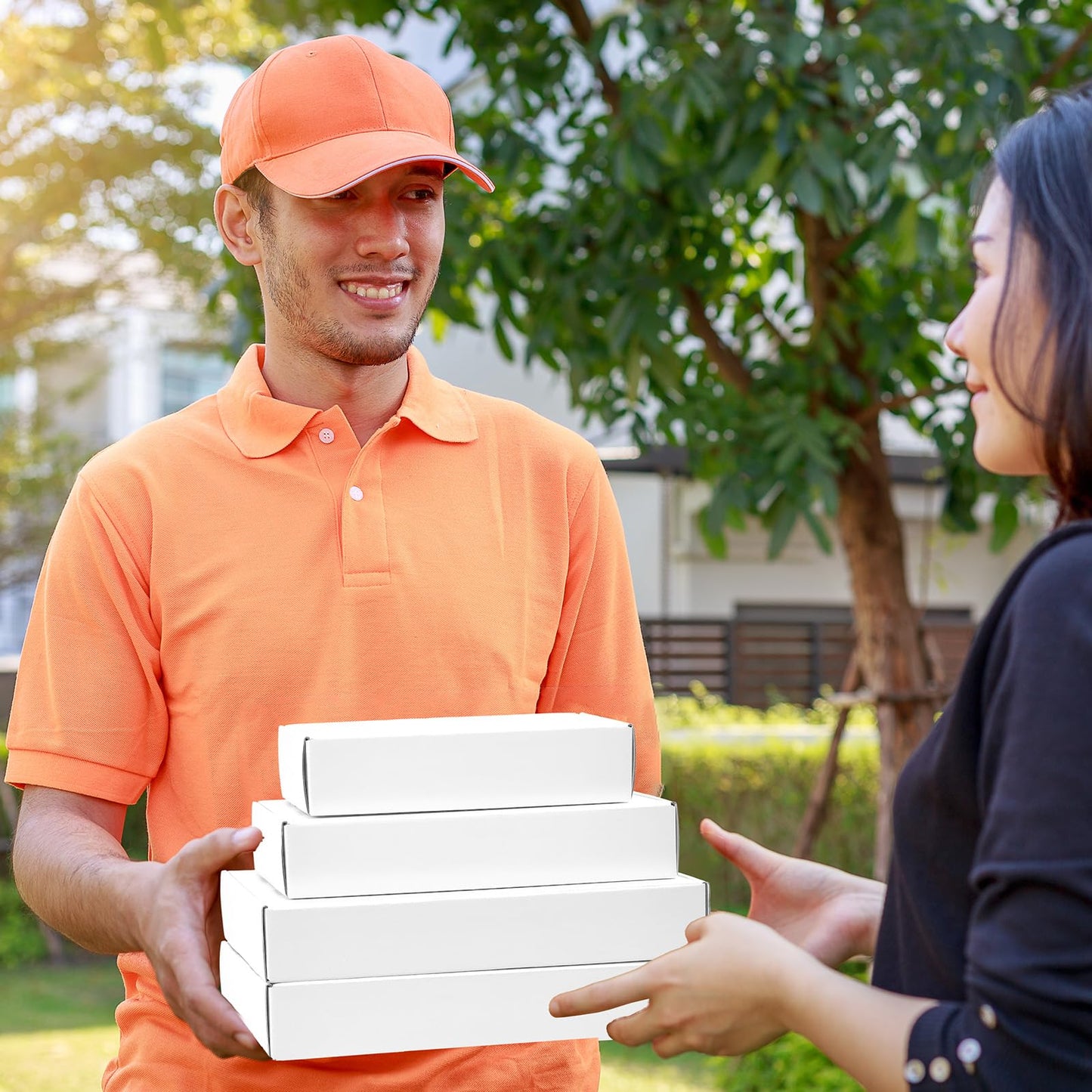 FORBFAN 10x8x2 Shipping Boxes, 40 Pack White Mailer Boxes for Small Business, Medium Corrugated Cardboard Boxes for Mailing & Shipping