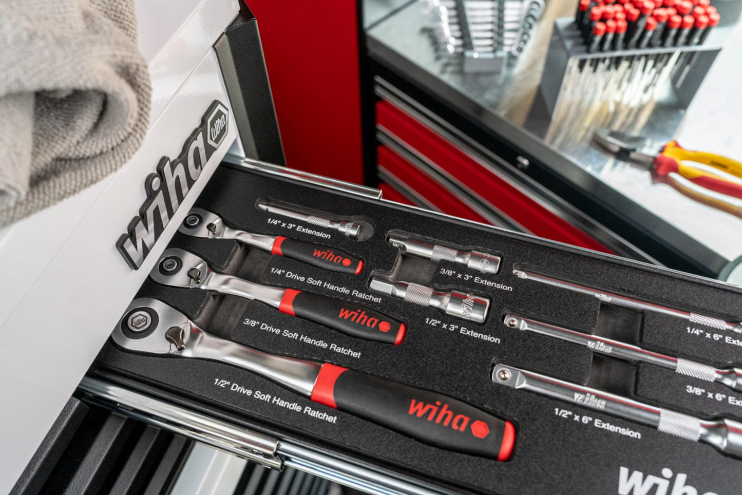 Wiha 33388 9 Piece SoftFinish Ratchet Tray Set