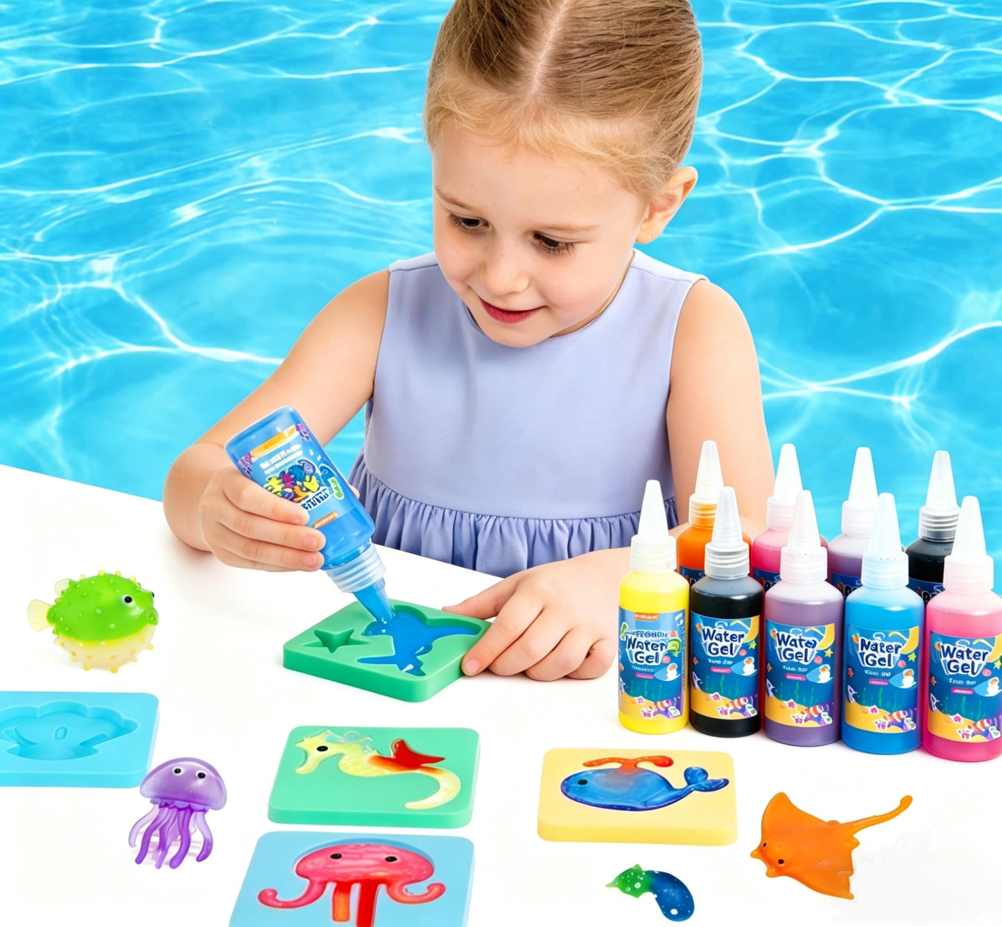 BSINHTIY Water Elf Toy Refill Kit, 40 Pack with Glow in the Dark, Sparkle, Pearl Color and Powder Refill, Provides Everything Young Artists Need to Fully Enjoy All Kinds of Fun.