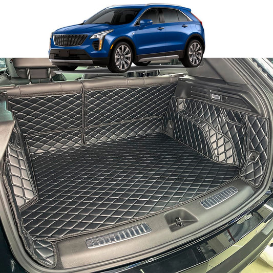 7DEEKEI for 2019-2025 Cadillac XT4 Trunk Mat and Rear Backrest Mat Cargo Liners All Weather Anti-Slip