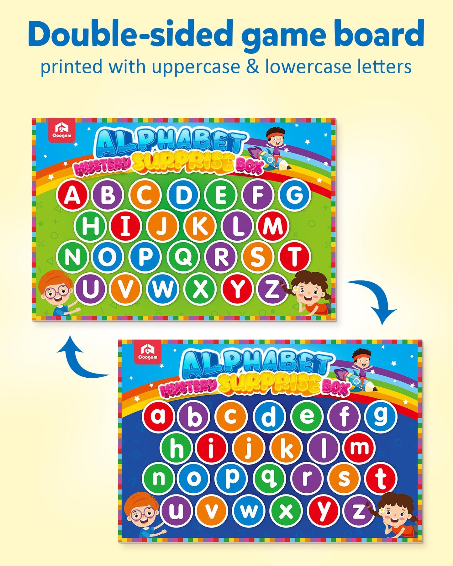 Coogam Alphabet Sorting Game, Fine Motor Letter Matching and Sorting Game, 26pcs Alphabet Educational Montessori Learning Toy Gift for Preschool Kindergarten 3 4 5 Year Old
