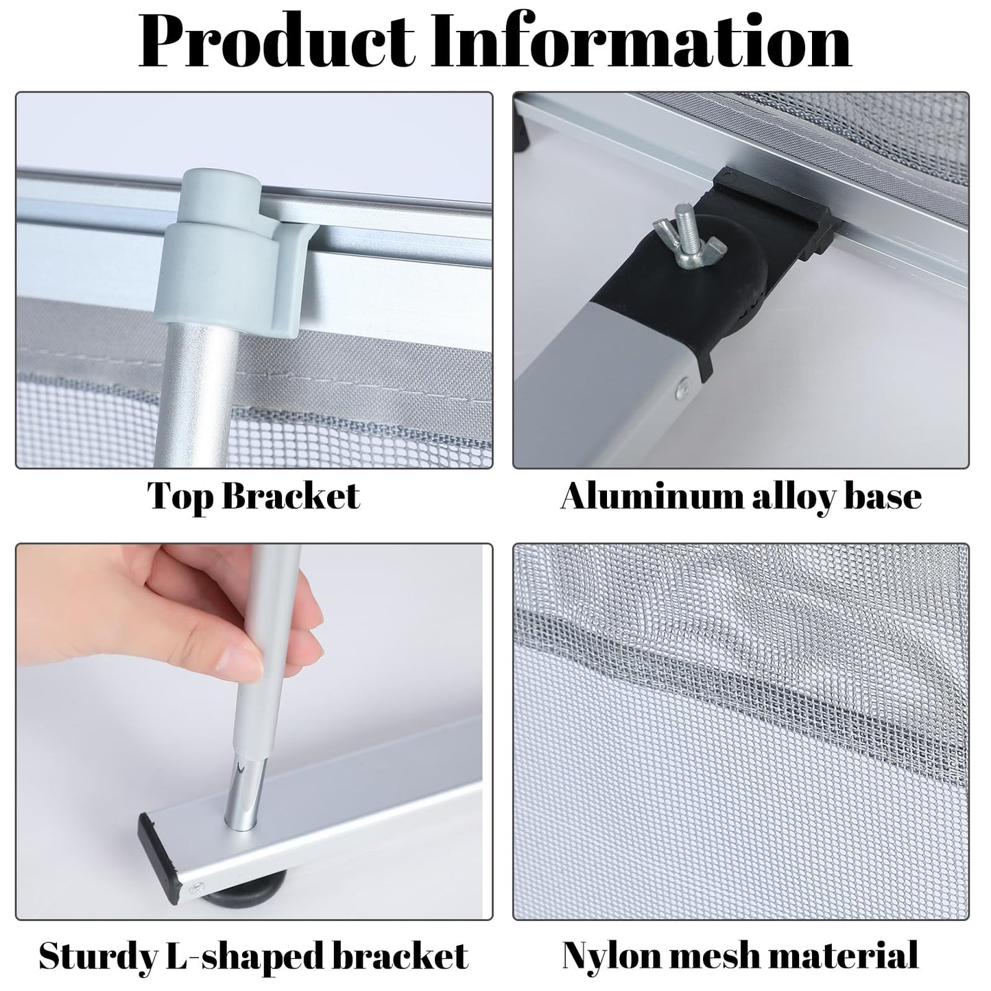 Outus 1 Pcs Literature Stand Magazine Display Rack with 4 Pocket, Portable Roll up Mesh Foldable Trade Show Display with Carrying Bag, Lightweight Magazine Rack Floor Standing for Exhibition Office