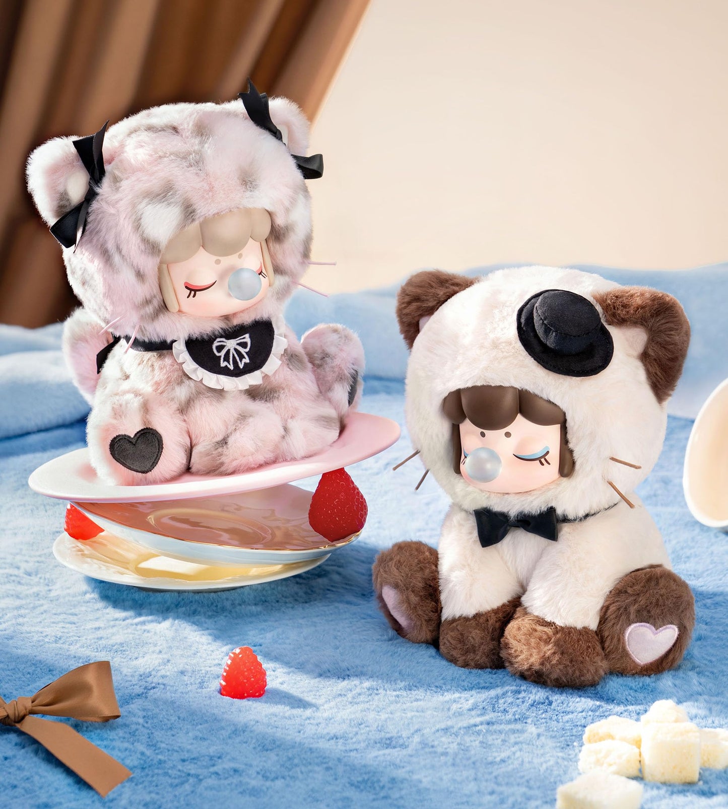 Rolife Nanci Blind Box Plush Cat Afternoon Tea Series, 1PC Random Cute Design Plush Toy, Creative Collectible Toys for Birthday/Christmas Holiday