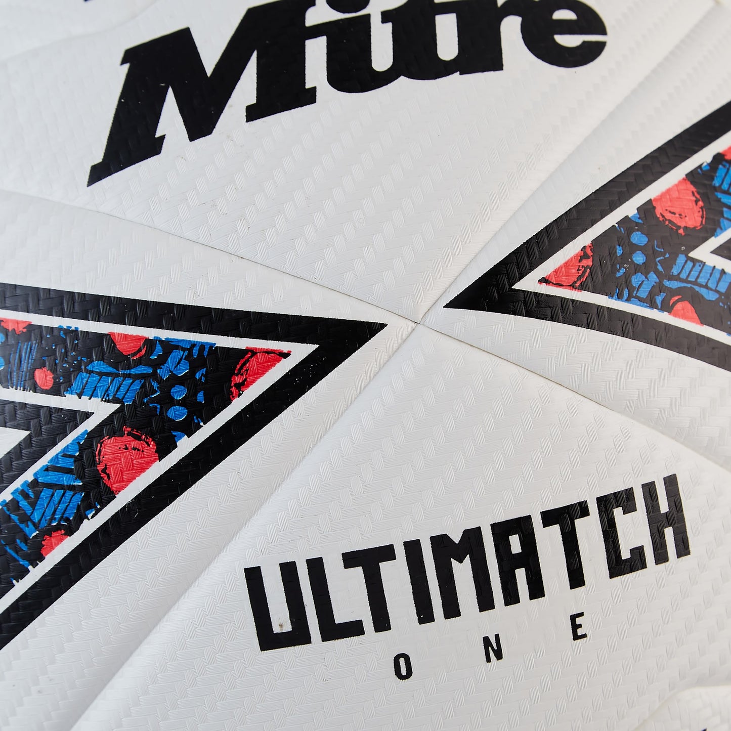 Mitre Unisex-Adult Ultimatch One 24 Football, White/Black/Bib Red, 5