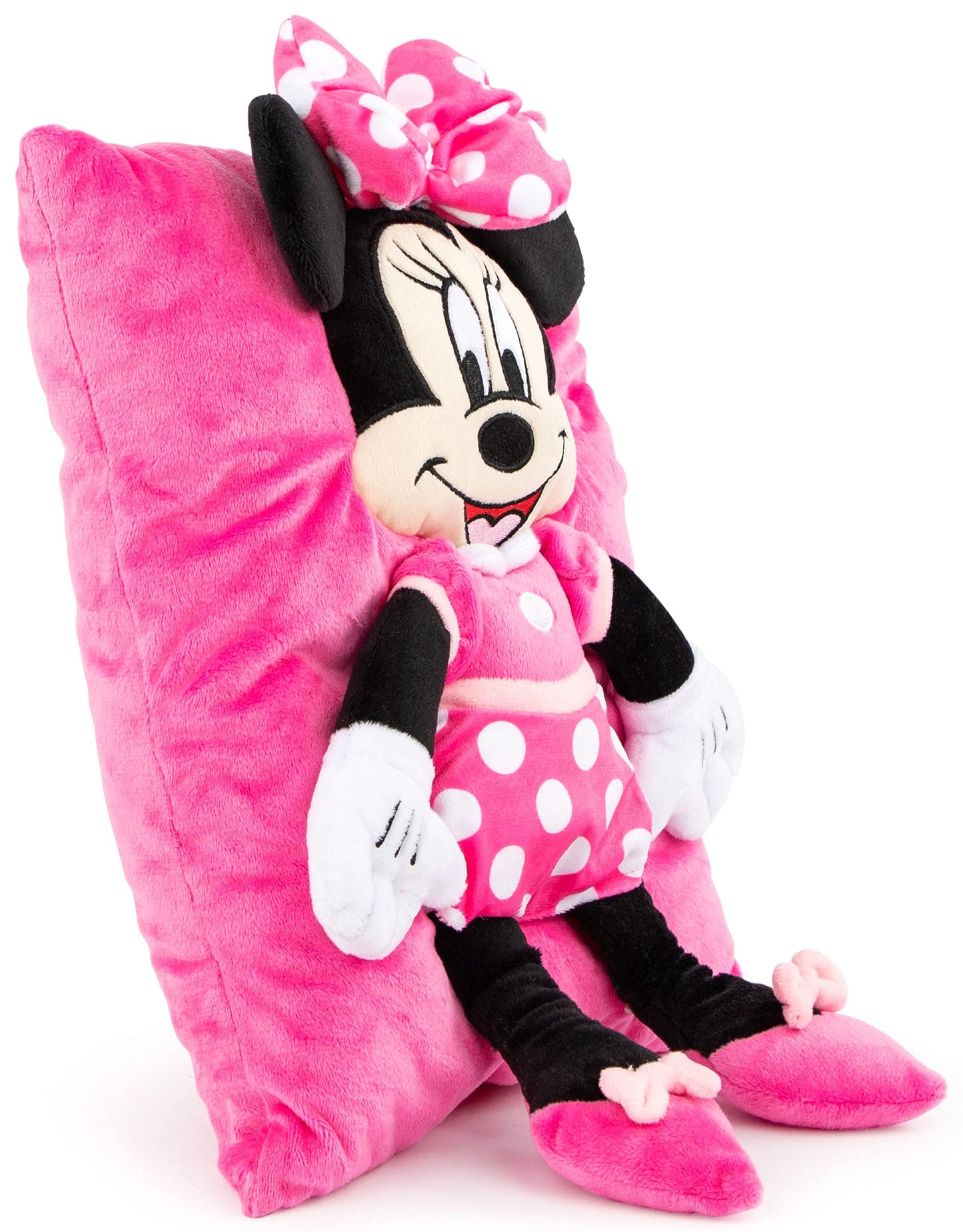 Jay Franco Disney Minnie Mouse 3D Snuggle Pillow - Super Soft - Measures 15 Inches (Official Disney Product)