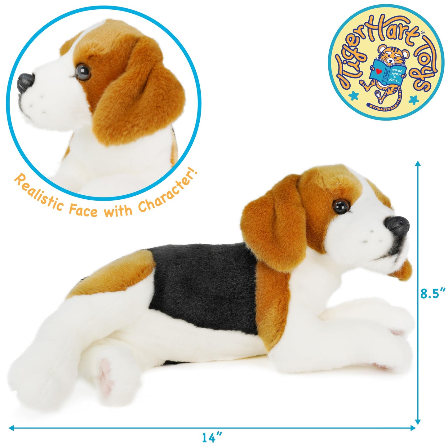 Burkham The Beagle - 14 Inch Stuffed Animal Plush