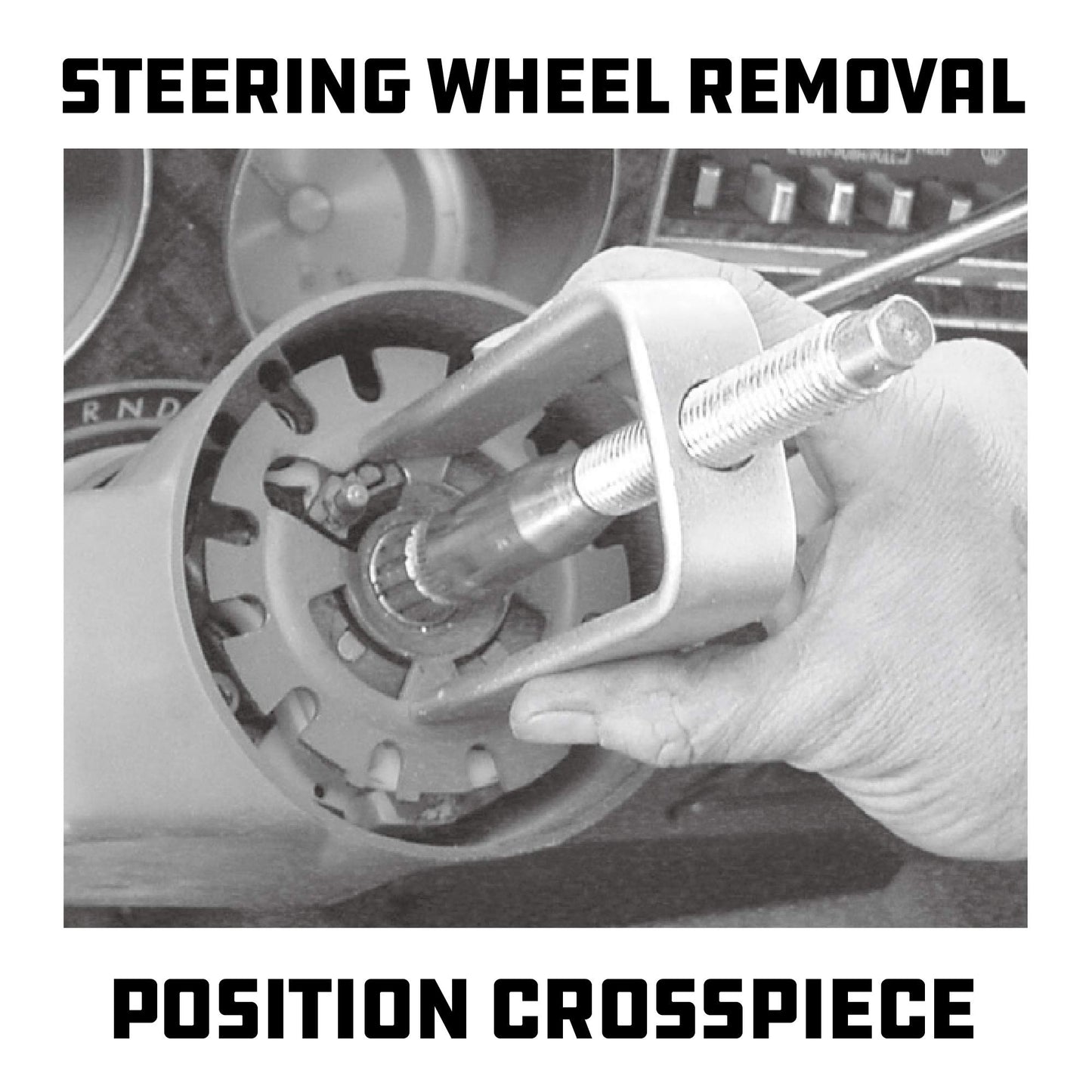 Powerbuilt Master Steering Wheel and Lock Plate Puller Kit, Foreign and Domestic Vehicles, 16 Piece Car Repair Tool Set - 648748