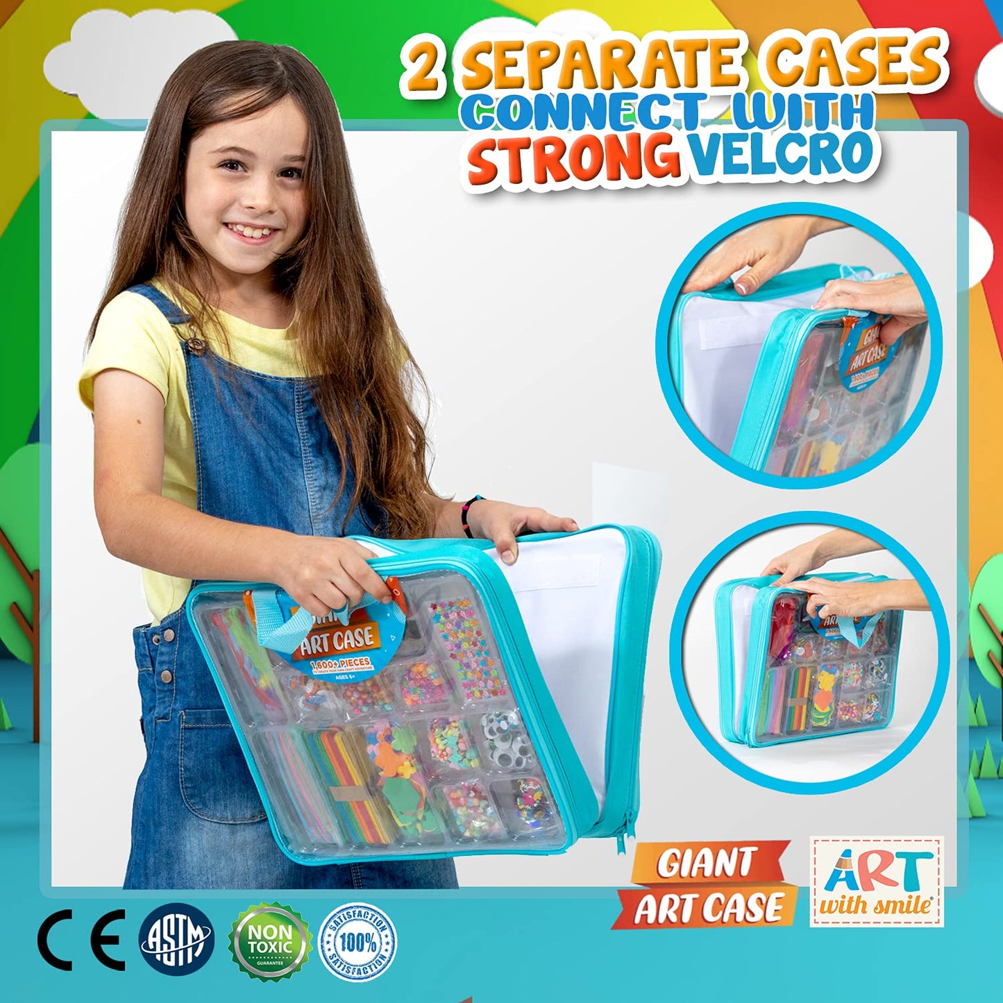 Arts and Crafts Supplies for Kid - 1600+Pcs Craft Kits for Kids - DIY School Craft Project for Kids Age 6 7 8-12 Gifts for Girls and Boys Crafts for Girls Ages 8-12 Arts Activities