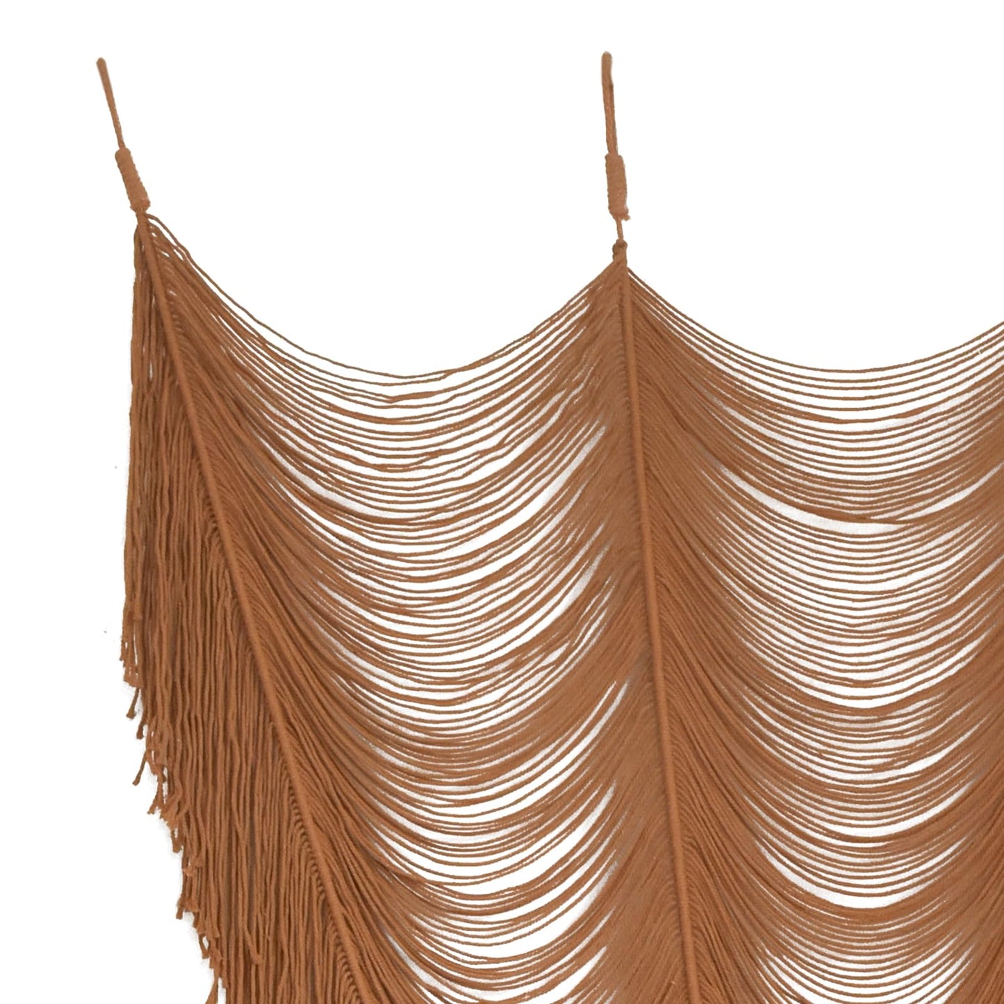 Macrame Curtain Boho Curtain Doorway Window Wall Decor Fiber Yarn Art Handwoven Wall Hanging Art Craftsmanship Home Door Bedroom Wedding Backdrop Arch,Closet Room Divider 59" W x 75" H (1 Panel,Khaki)