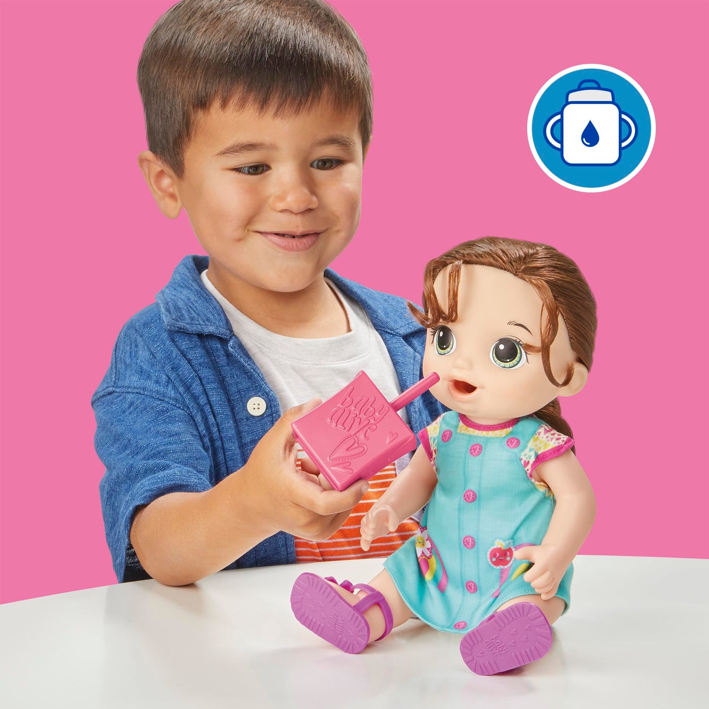 Baby Alive Time for School Baby Doll Set, Back to School Toys for 3 Year Old Girls & Boys & Up, 12 Inch Baby Doll, Brown Hair (Amazon Exclusive)