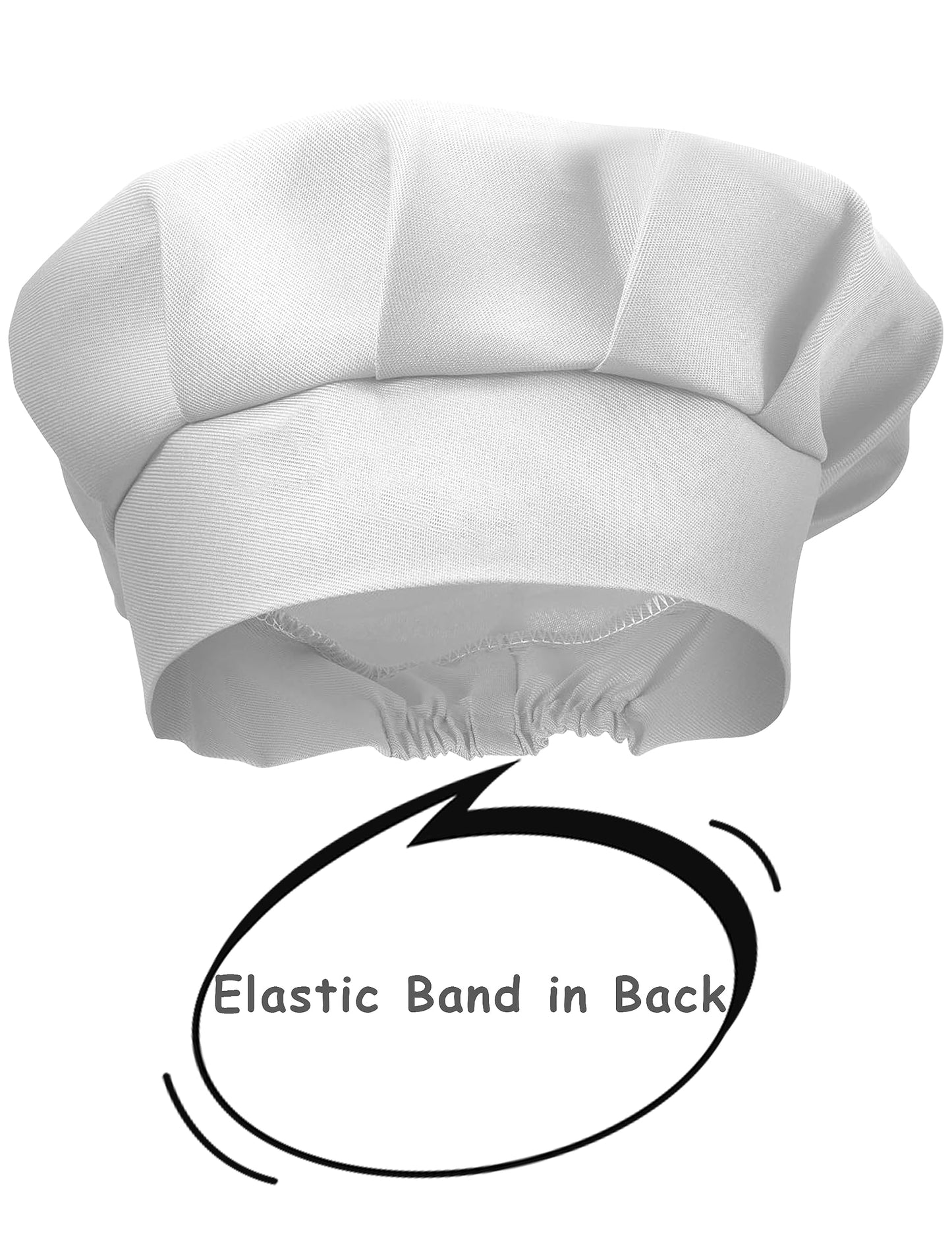 IAGBIBUI Kids Apron and Chef Hat Set, 24 Pieces Boys Girls Kids Apron with 2 Pockets Adjustable for Cooking Classroom Baking Painting, 6-13 Years, White