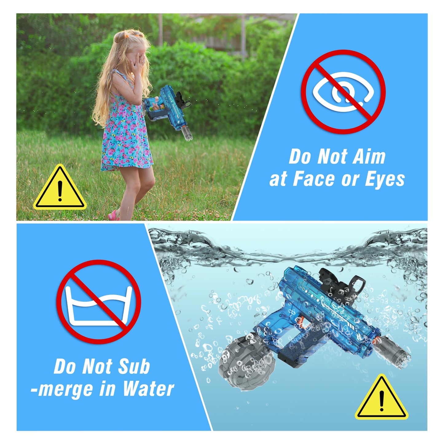 Electric Water Guns for Adults & Kids,Realistic Automatic Water Gun with 26-32 FT Long Range,800ml Large Water Tank,Splash-Resistant Design,Summer Outdoor Pool Beach Toy for Backyard Games(2 Pack)