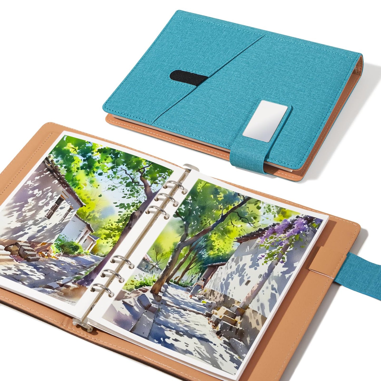 Lightwish Watercolor Sketchbook,100% Cotton Acid Free Watercolor Journal,300gsm/140lb Hot Press Watercolor Paper for Artists,Adults,Students,20 Sheets,9.25 * 6.3 Inches