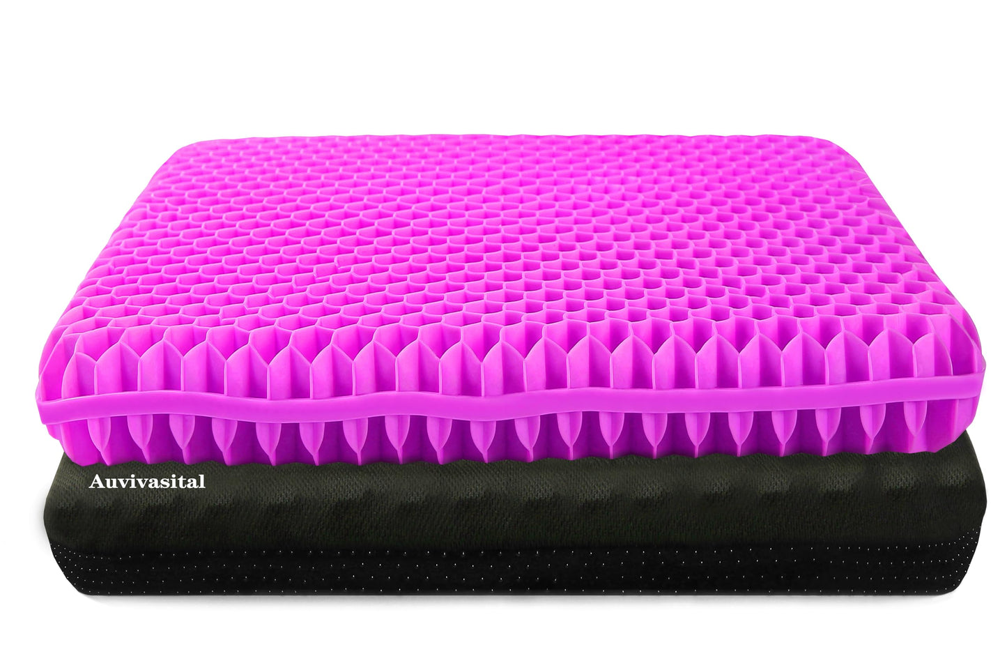 Plus Size Gel Seat Cushion for Long Sitting, Extra Large Cooling Supportive Seat Cushion for Back, Sciatica, Tailbone Pain Relief, Use for The Office, Wheelchair, Car, Recliner, Stadium.(Rose red)