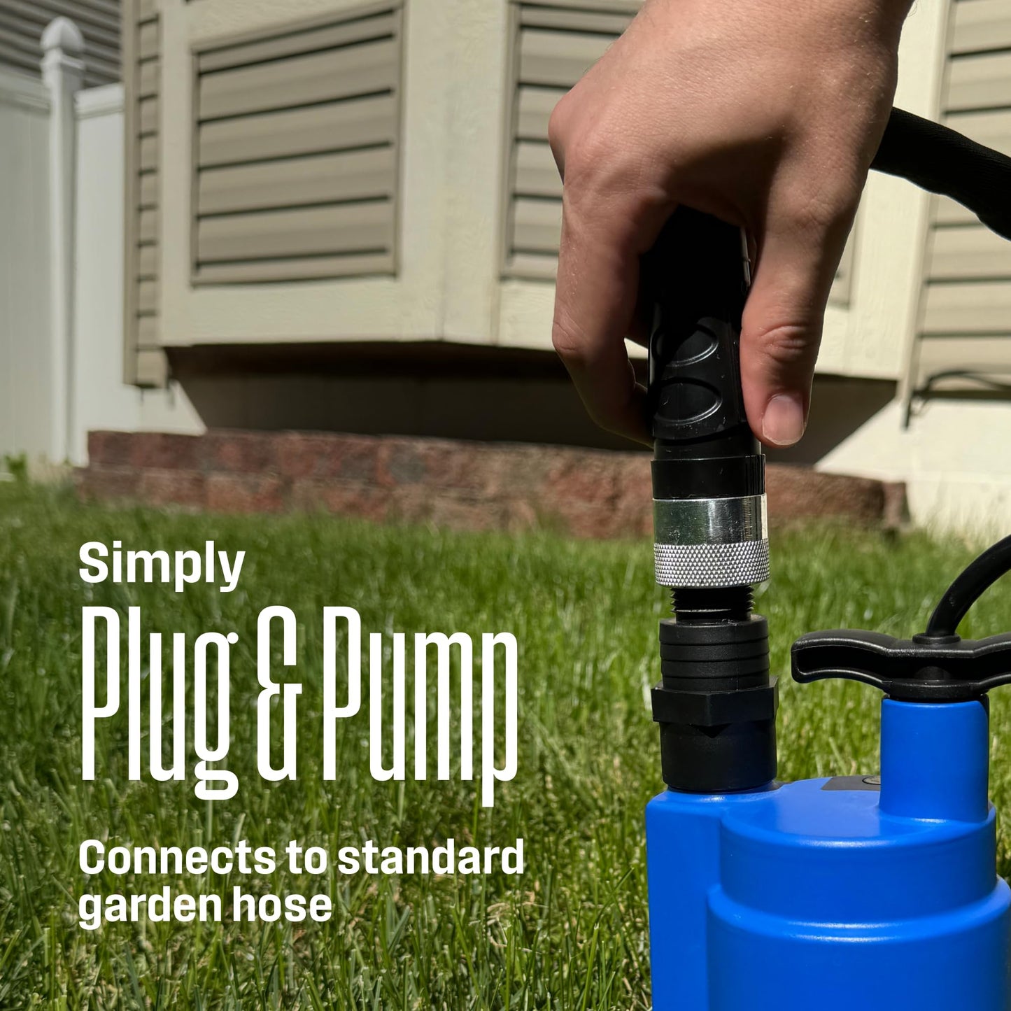 Westinghouse - 1/4 HP Sump Pump Submersible Water Pump Thermoplastic Portable Utility Pump High Flow Water Removal for Swimming Pool Garden Pond Basement Window Wells