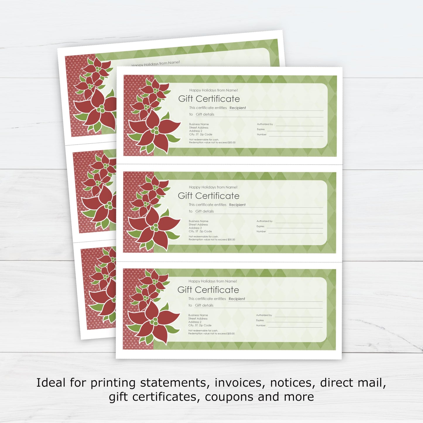 PrintWorks Professional 3 Part Perforated Paper 8.5” x 11” - Perfect For W-2, 1099, & Statement Use - Made in the USA - 500 Sheets - 24 lb - Printer Compatible - White (04122)