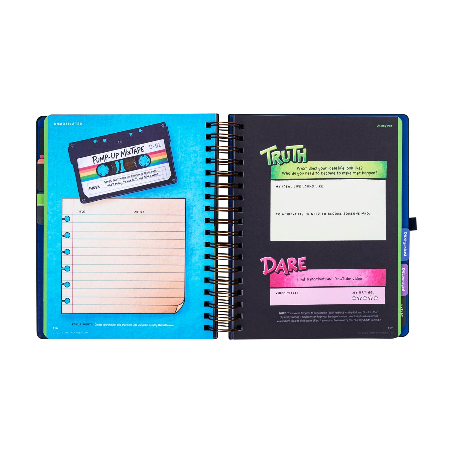 The Anti-Planner: How to Get Stuff Done When You Don't Feel Like It (Clean Edition) - Undated ADHD Productivity Activity Book for Adults, Teens & Students, 100+ Focus & Procrastination Strategies