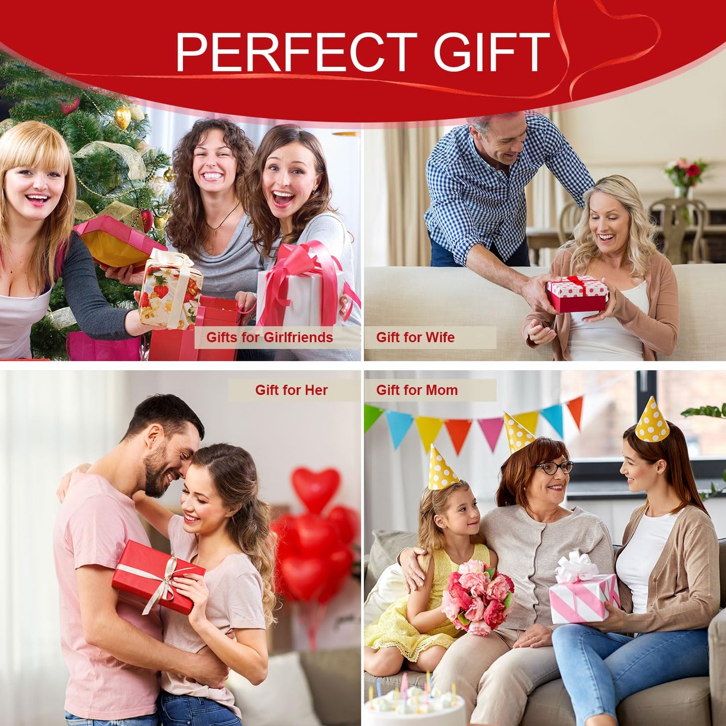 Agrul Mothers Day Roses Gifts for Mom,Forever Preserved Flowers Roses in a Heart Shape Box, for Wife Women Mom Grandma from Daughter,Fresh Flowers for Delivery/28Pcs Red