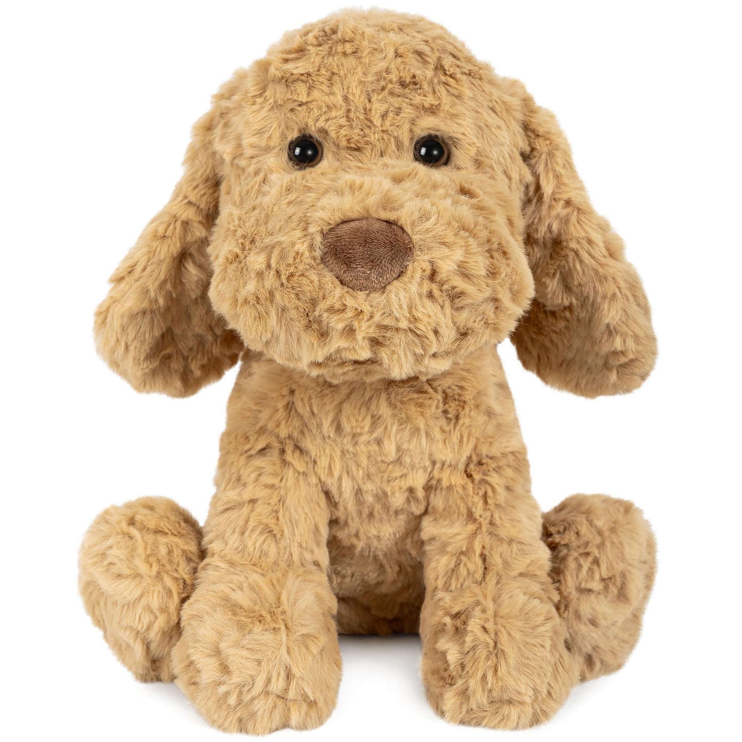 Happy Fuel Poodle Dog Microwavable & Weighted Stuffed Animals -1.5Lbs Unscented Heating Pad for Period Cramps Pain Relief and Anxiety, Cute Goldendoodle Plush Toys Gifts for Women Girls and Kids
