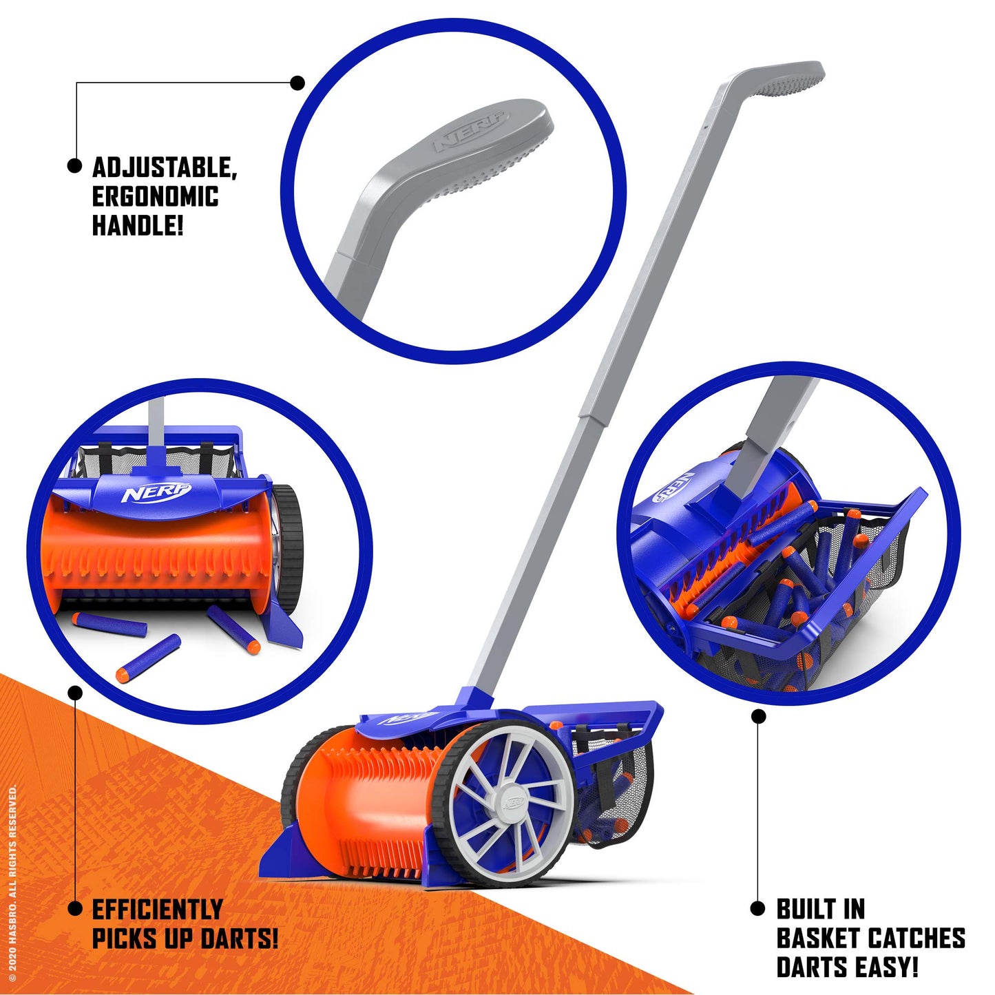 NERF Elite Dart Rover- Picks up 100 Darts!