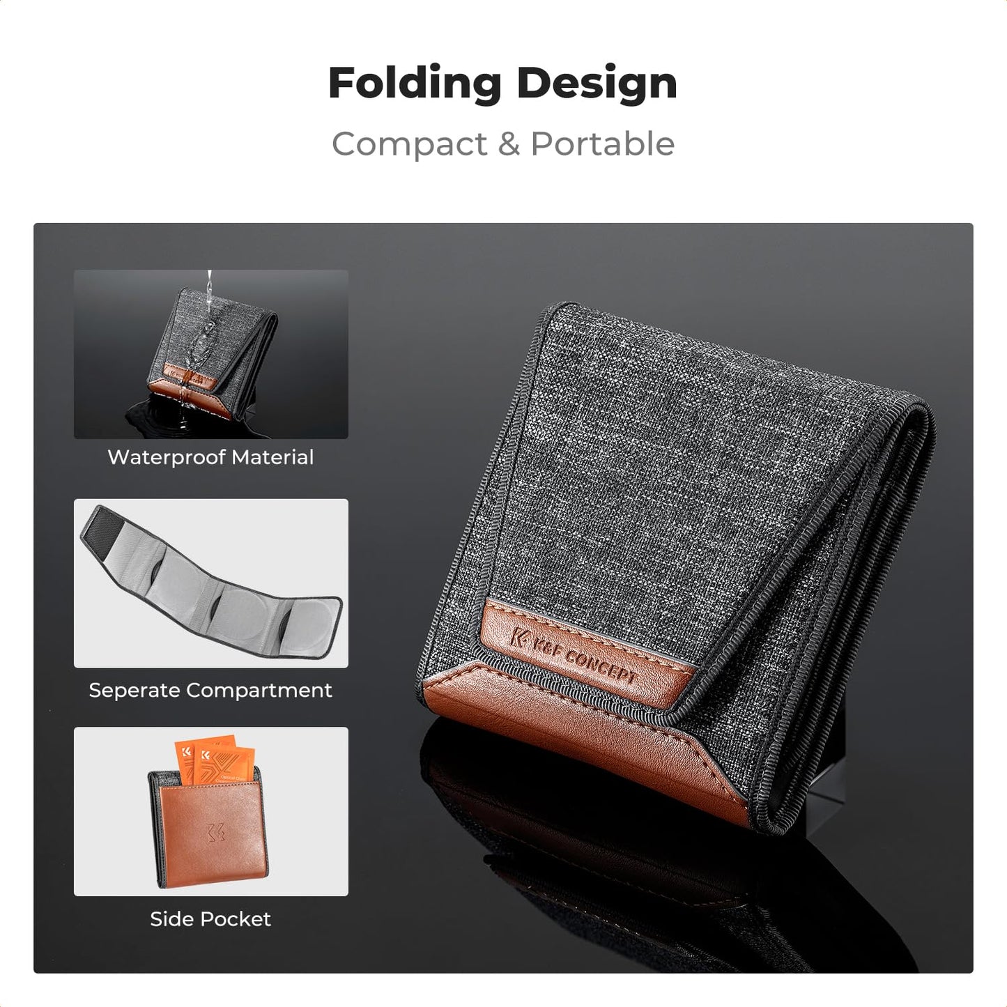 K&F Concept 67mm UV/CPL/ND Lens Filter Kit (3 Pieces)-18 Multi-Layer Coatings, UV Filter + Polarizer Filter + Neutral Density Filter (ND4) + Cleaning Cloth+ Filter Pouch for Camera Lens (K-Series)