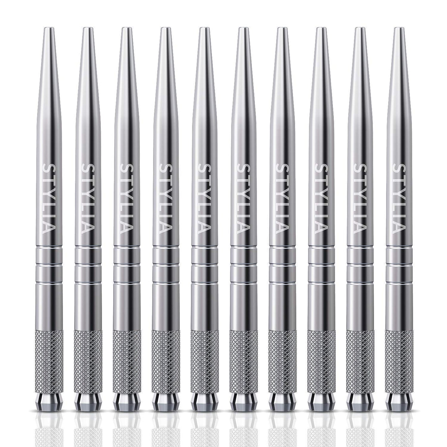 20 Piece Microblading Pens Kit, Disposable Aluminum Handles For Permanent Makeup Eyebrow, Professional Microblade Supplies Pen Tool For Fuller Lush Brows with Lock-Pin and Ergonomic Grip