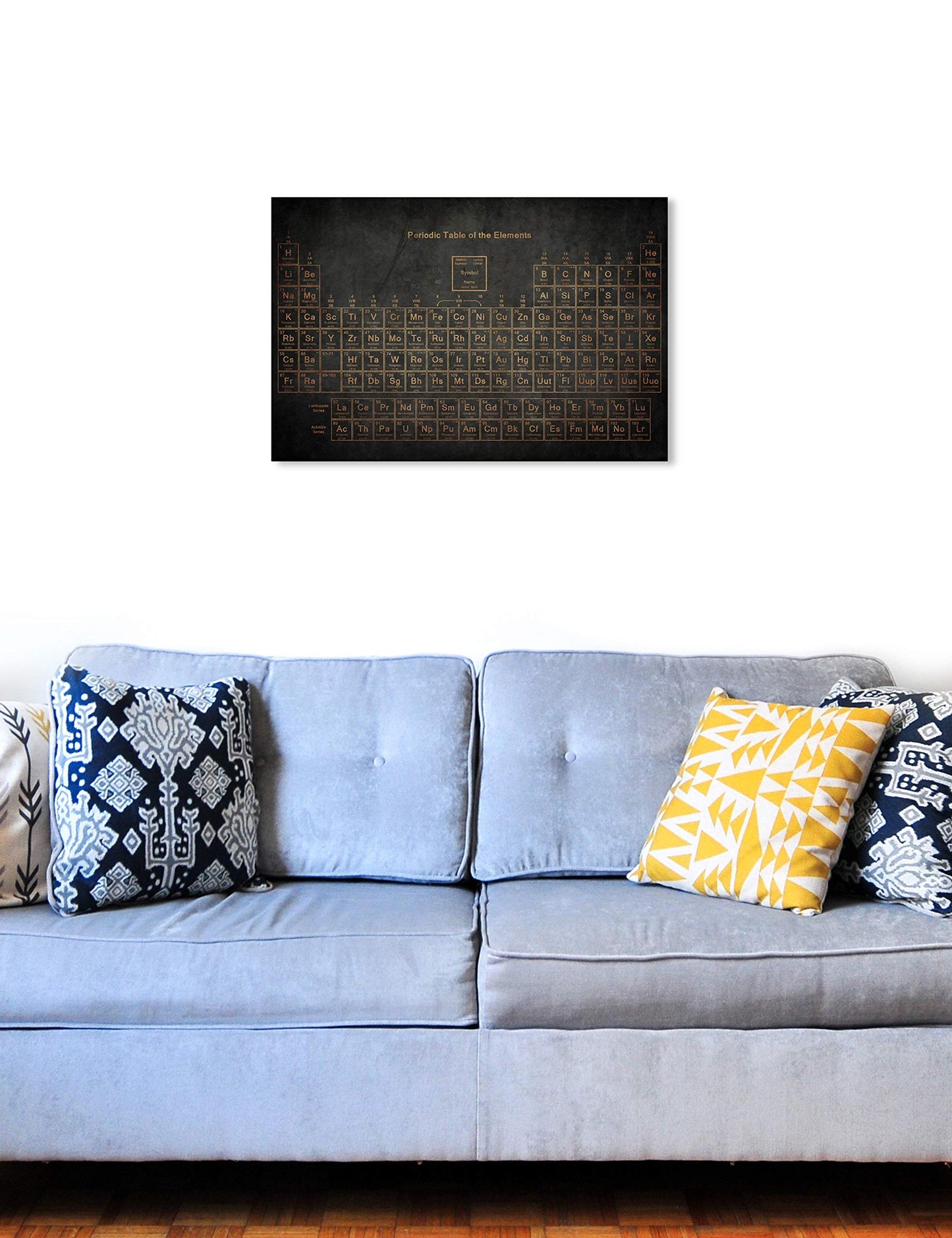 The Oliver Gal Artist Co. Oliver Gal 'Periodic Table' Black Abstract Wall Art Print Premium Canvas, 30" x 20" Gray