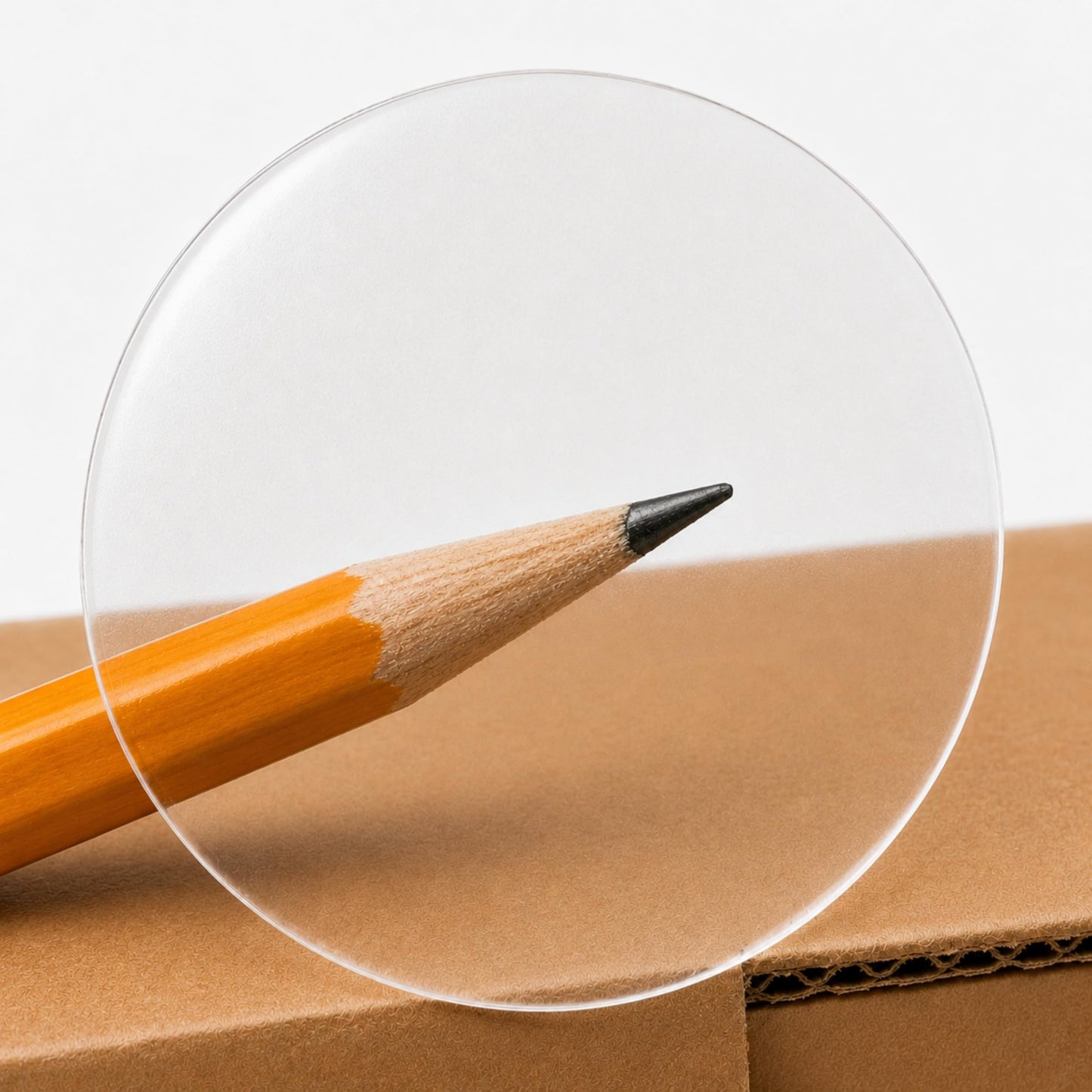 ChromaLabel 1.5 Inch Ultra Clear Wafer Seals, Transparent Circle Stickers for Packaging, Mailing, Envelopes, Gift Bags, Retail Bags, Product Boxes, 5,000/Roll, 3 Inch Core