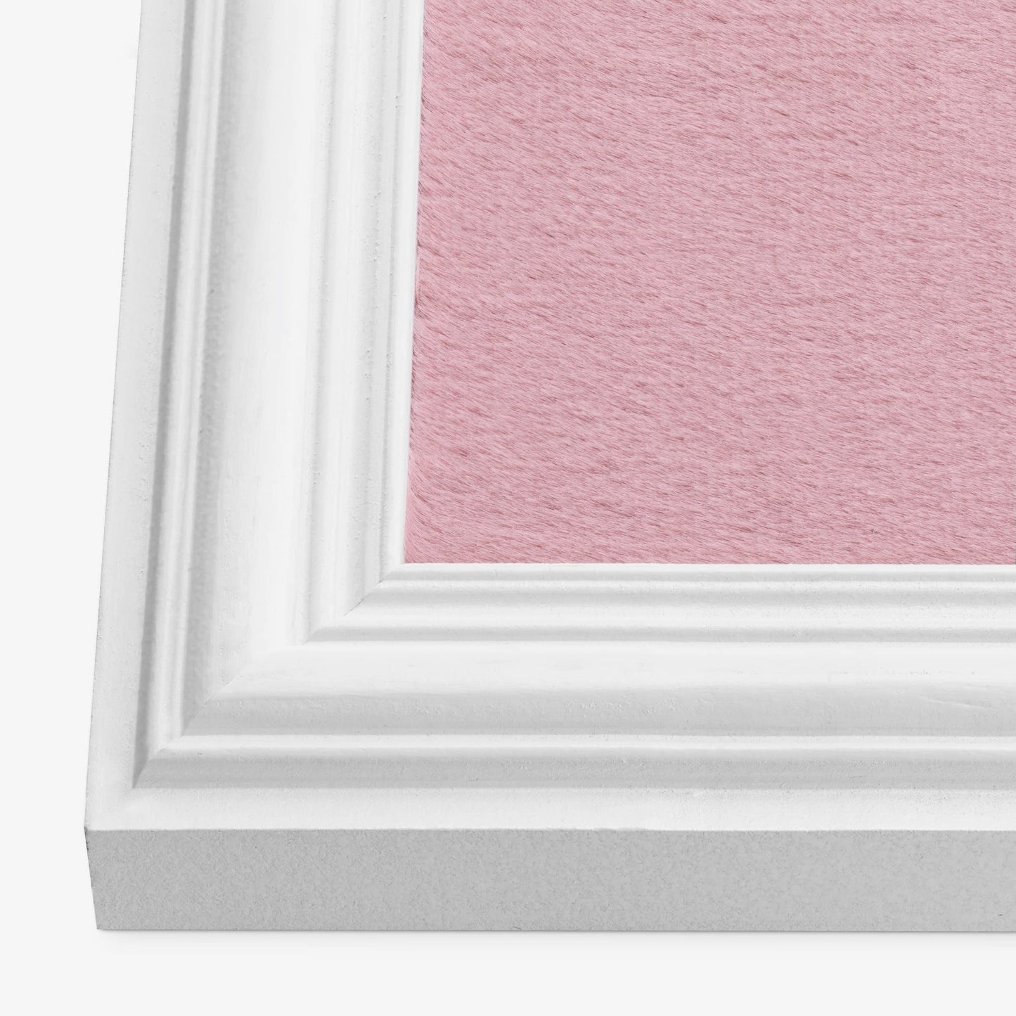 Navaris Framed Fabric Bulletin Board - 18 x 24 inches Plush Jewelry Organizer Pinboard for Wall - Memory Memo Pin Board - Rose with White Frame