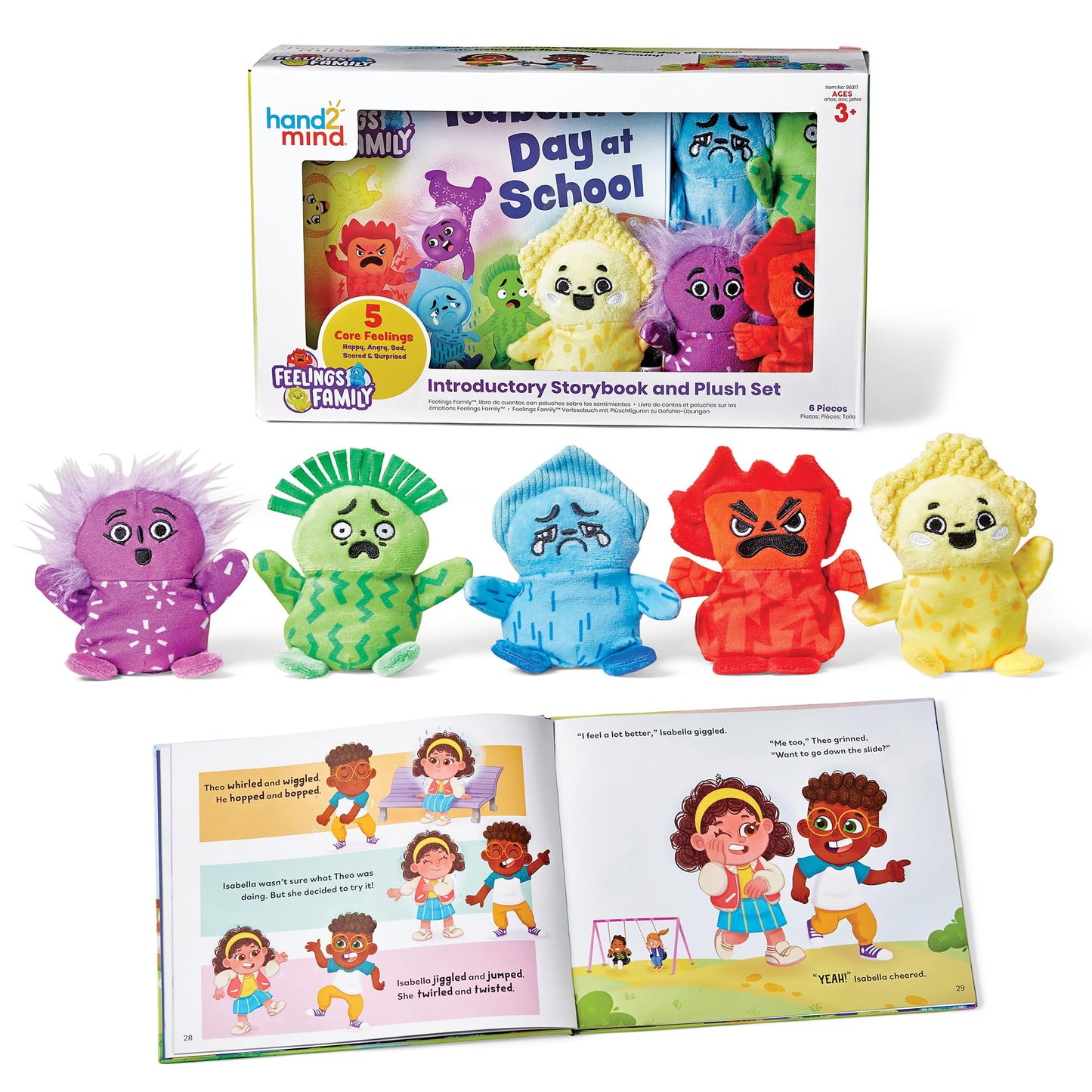 hand2mind Feelings Family Introductory Storybook and Plush