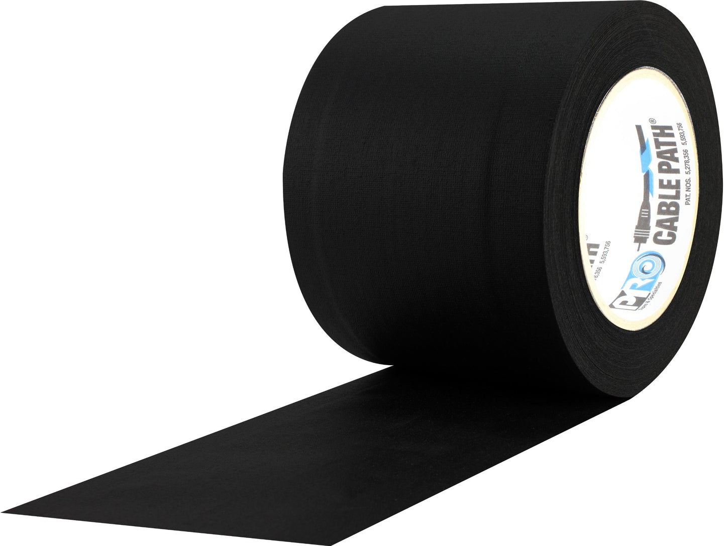 Pro Protapes Gaffer's Tape, Black, 30 yd L, 4 in W Cable Path - 1 Each