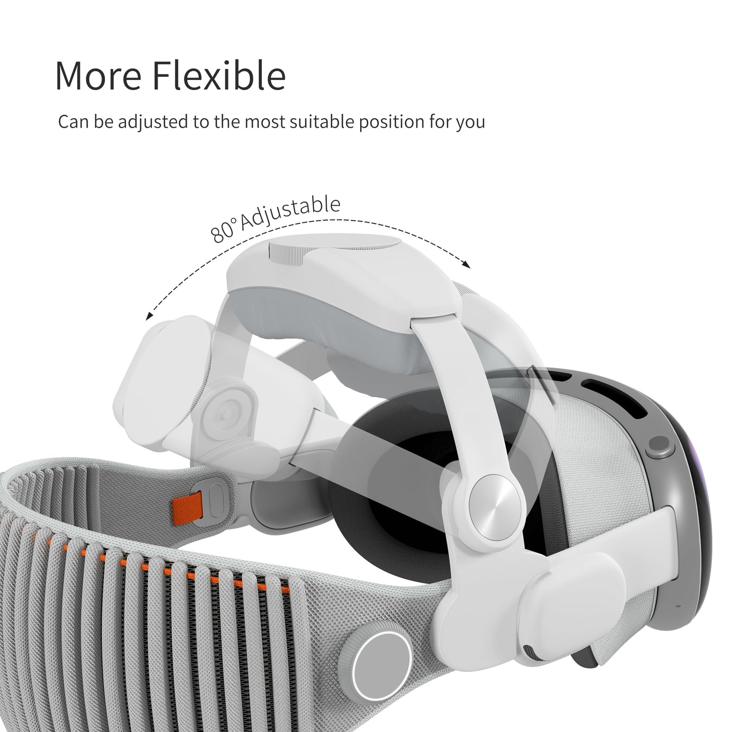 iofeiwak Head Strap Compatible with Apple Vision Pro - Adjustable Confort Head Strap with Soft Sponge Pads