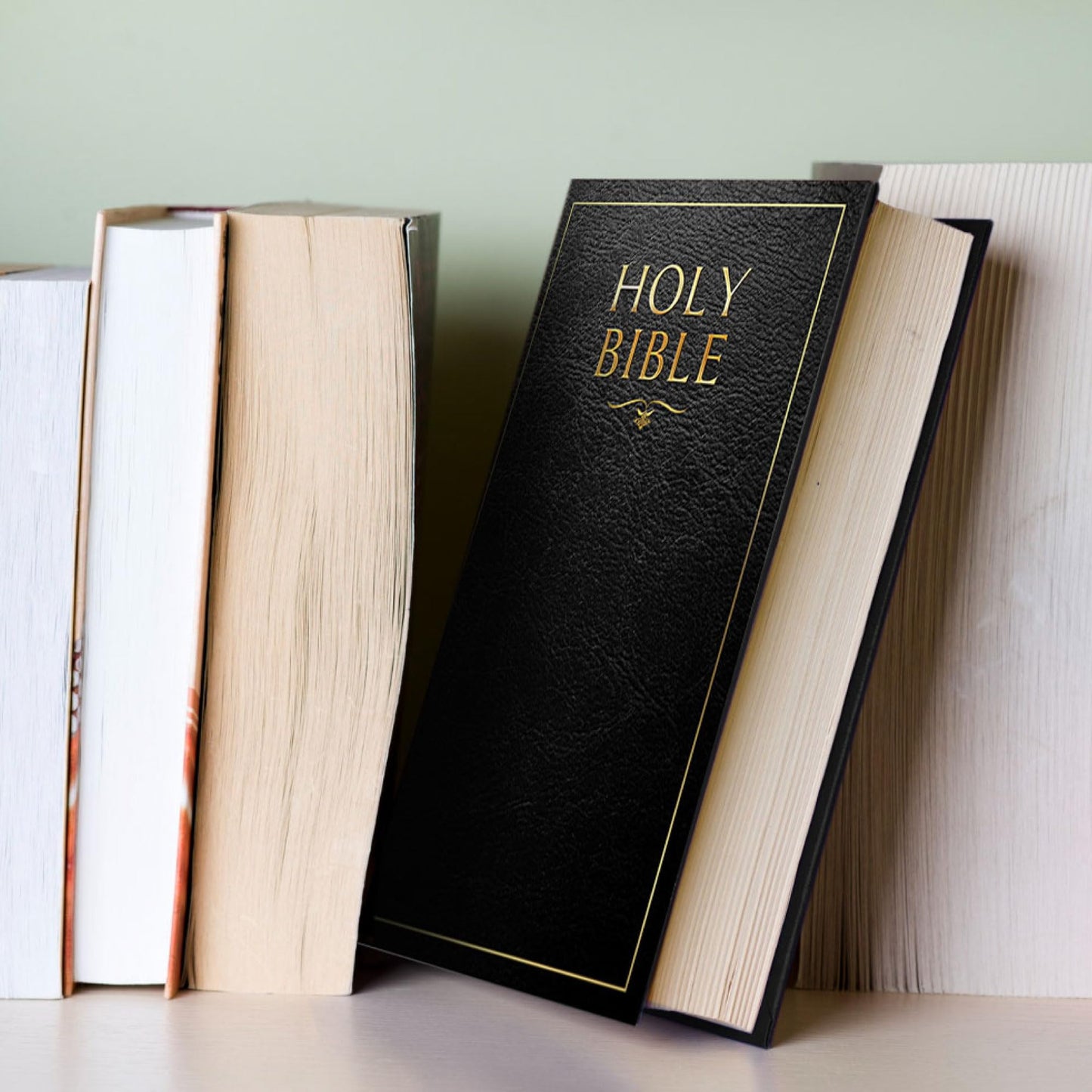 Fake Book Box - Small Safe Box with Combination Lock - Hidden Safe in Plain Sight - Diversion Safes - Secret Safes (Bible) (Large)