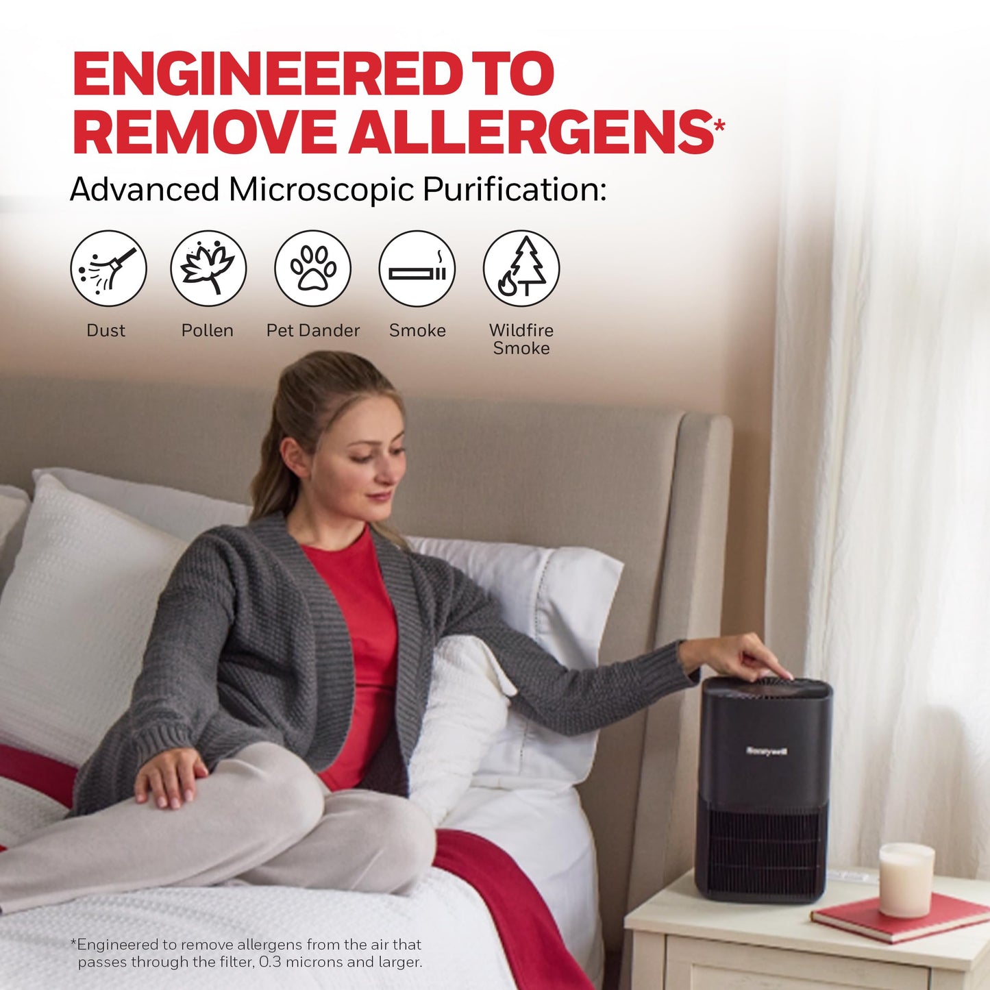Honeywell Genuine “O” HEPA Air Purifier Filter Replacement for Honeywell Allergen Plus Tabletop Air Purifiers HPA120 & HPA125, 3-in-1 with Pre-Filter, HEPA & Carbon–Captures up to 99.97% of Allergens