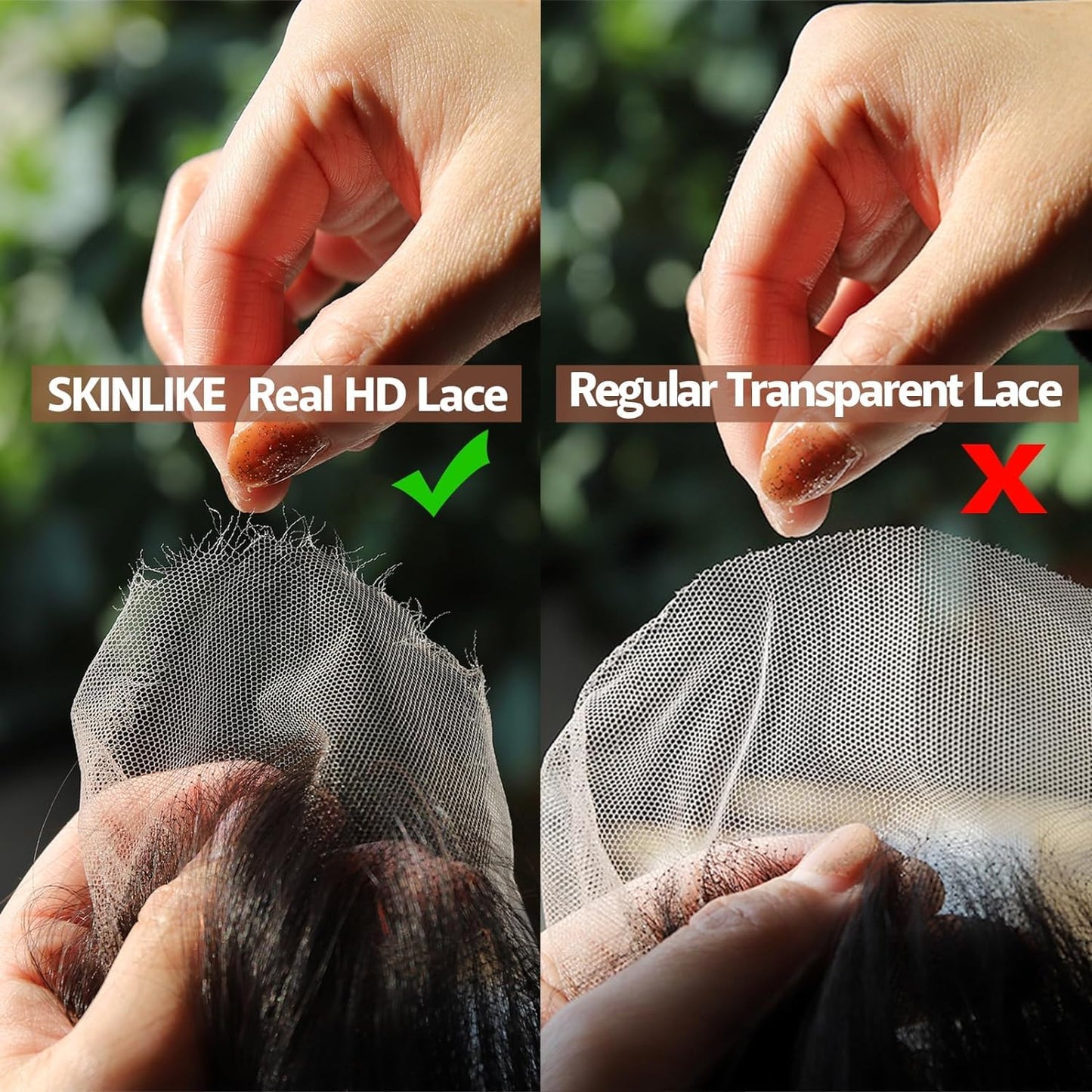 BEEOS 2x6 Skinlike Real HD Lace Closure Only, 0.10mm Ultra-thin Invisible Lace Pre Plucked Hairline Straight Human Hair Closure Bleached Knots 16 Inch