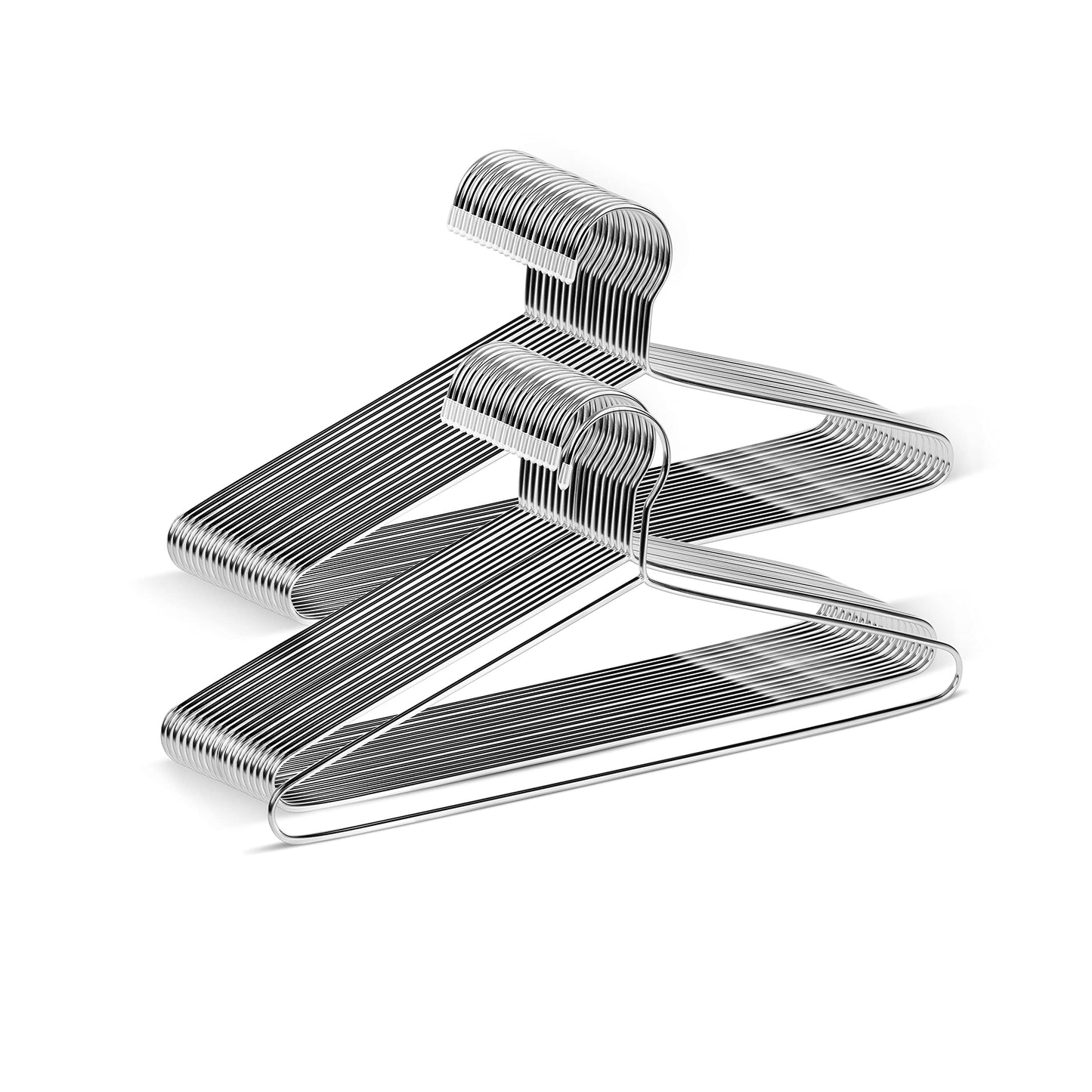 KEETDY 50 Pack Metal Hangers Coat Hangers Heavy Duty Stainless Steel Clothes Hanger for Closet Clothing Shirt Suit Pant 16.4 Inch