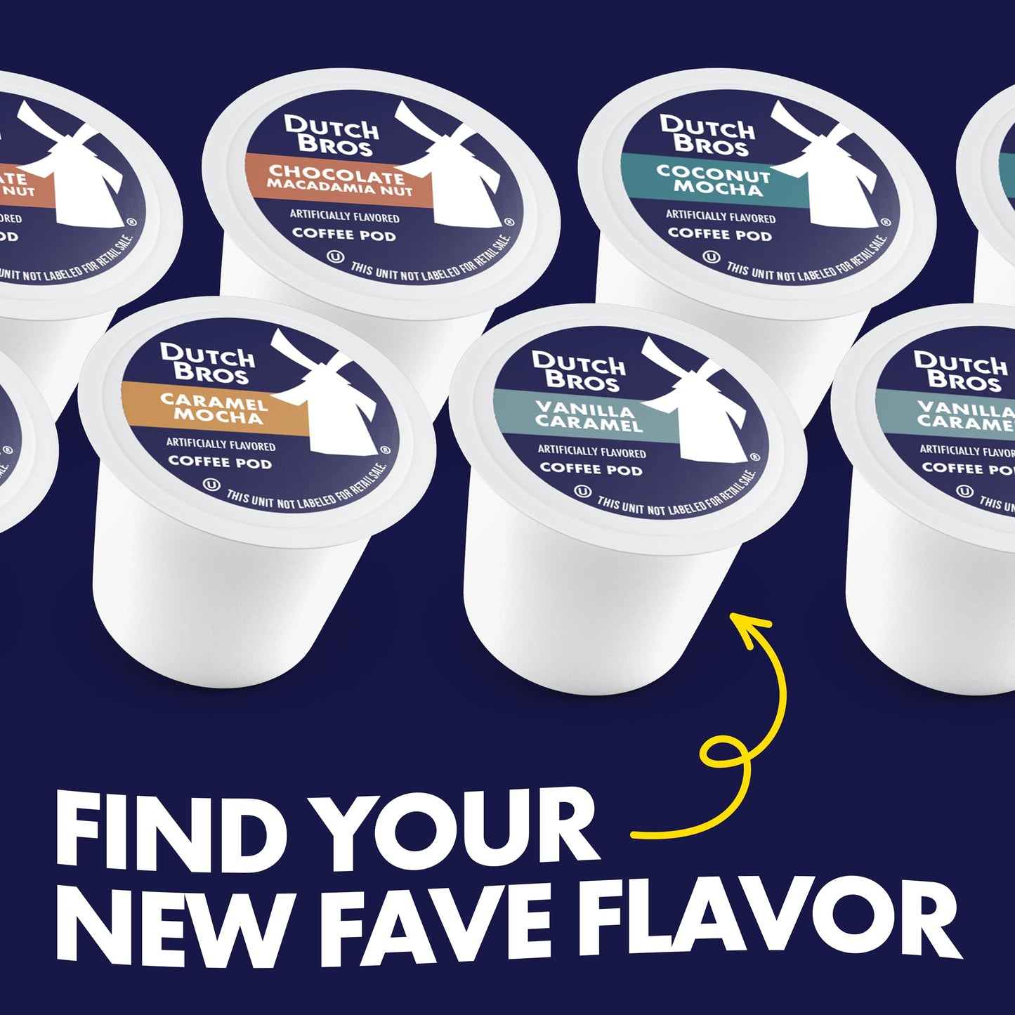Dutch Bros Vanilla Caramel Flavored Coffee Inspired by Golden Eagle®, 60 Count, Medium Roast, Single Serve Coffee Pods for Keurig K-Cup Brewers