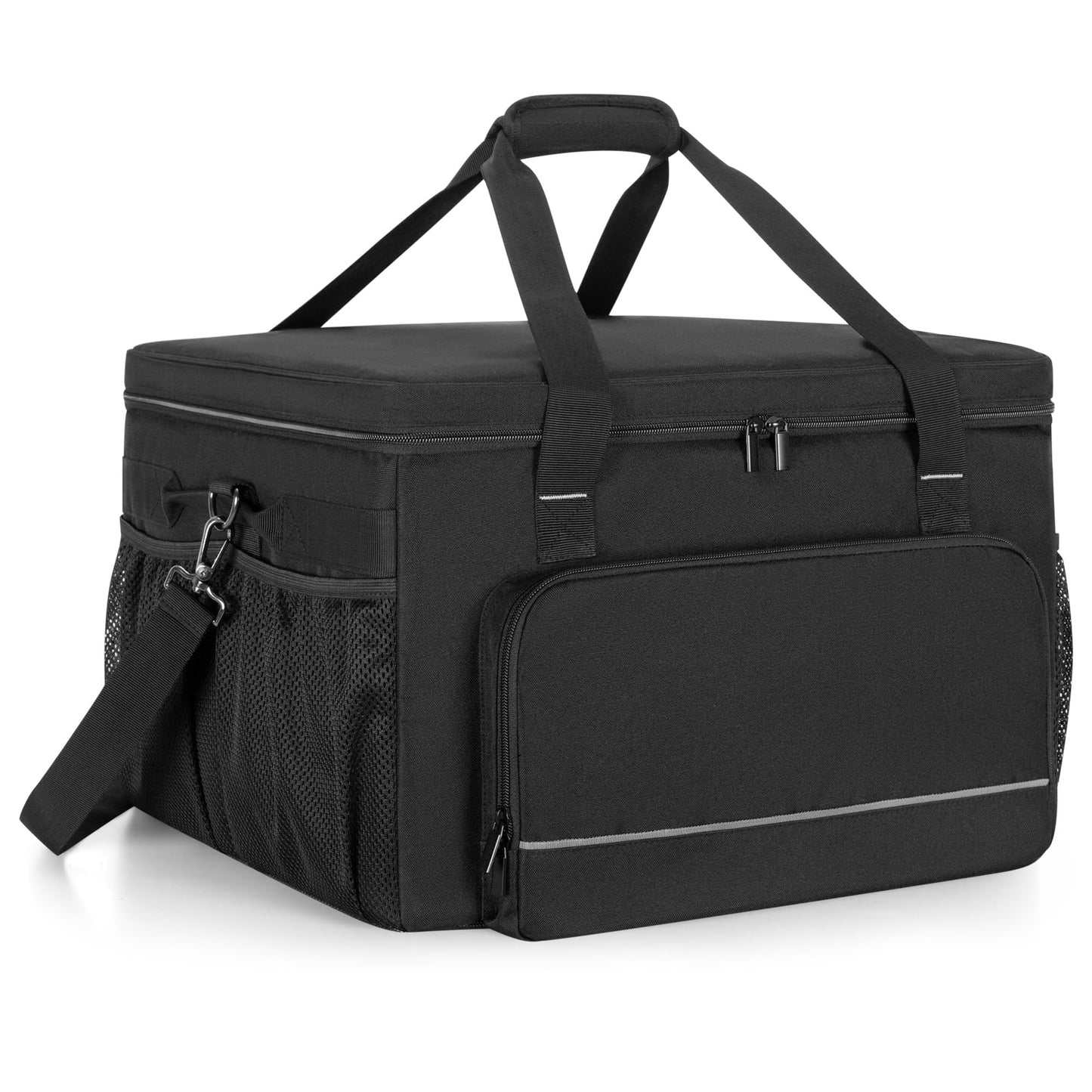 Yarwo Printer Carrying Case Compatible with HP OfficeJet Pro/DeskJet/Smart-Tank, Padded Office Printer Storage Bag with Base Board and Dividers for Ink, Paper and Office Supplies (BAG ONLY)