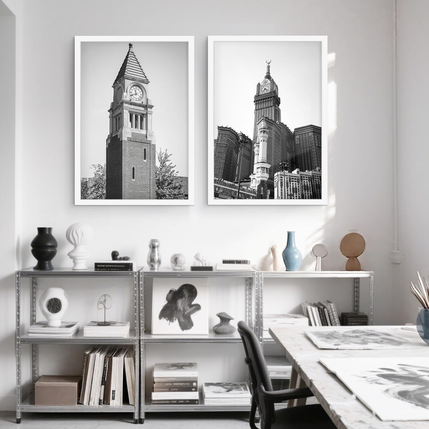 YiTanli 24x36 Poster Frame 2 Pack, White Poster Frame 24 x 36 inches for Pictures and Art Prints, 36x24 Picture Frame Horizontal or Vertical Wall Mounting