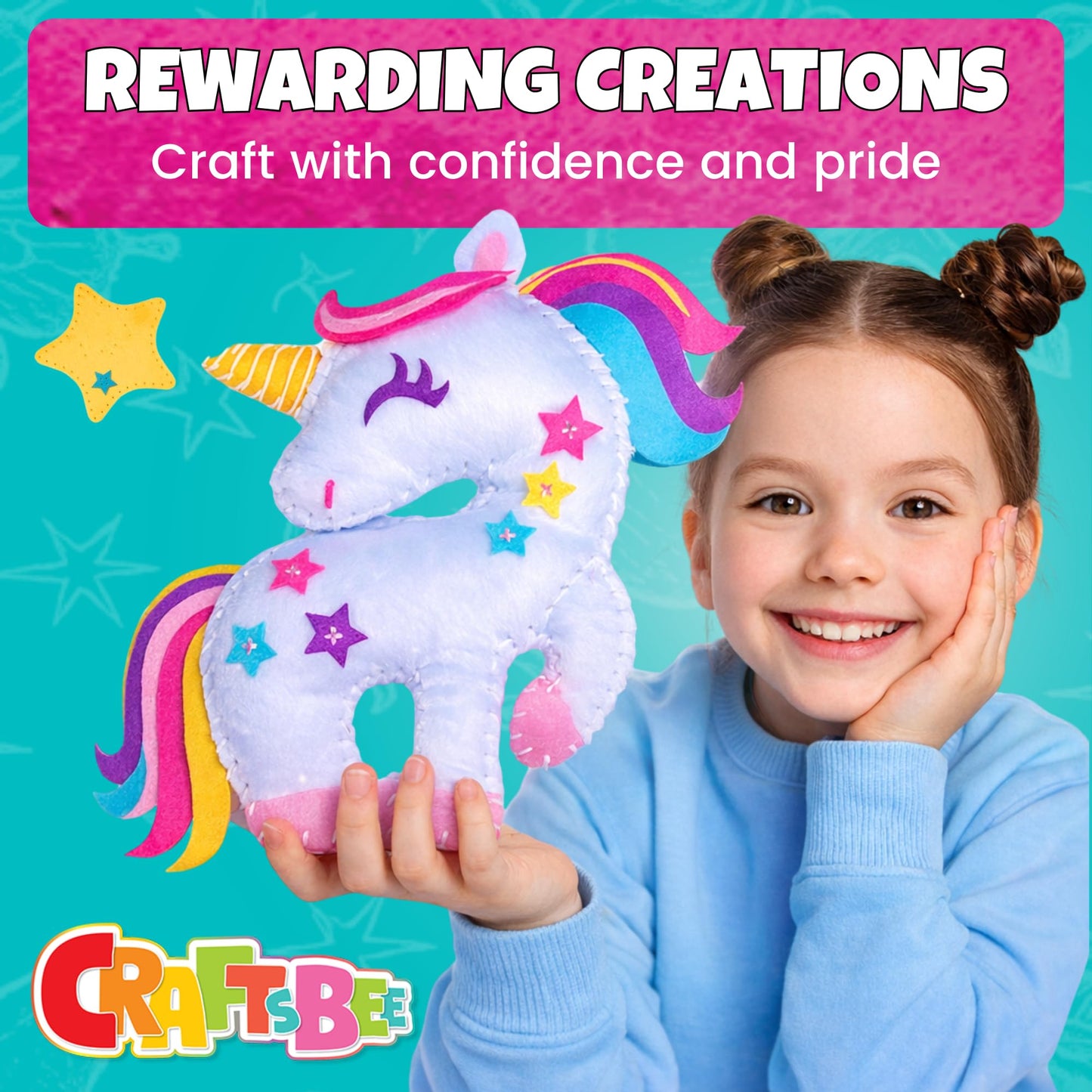 Sewing Kit for Kids - Unicorn Wonderland Learn to Sew Magical Projects - Beginner Sewing Kit for Girls 7 8 9 10 11 12 yrs - Sewing Kits for Kids with Instructions and Sewing Supplies