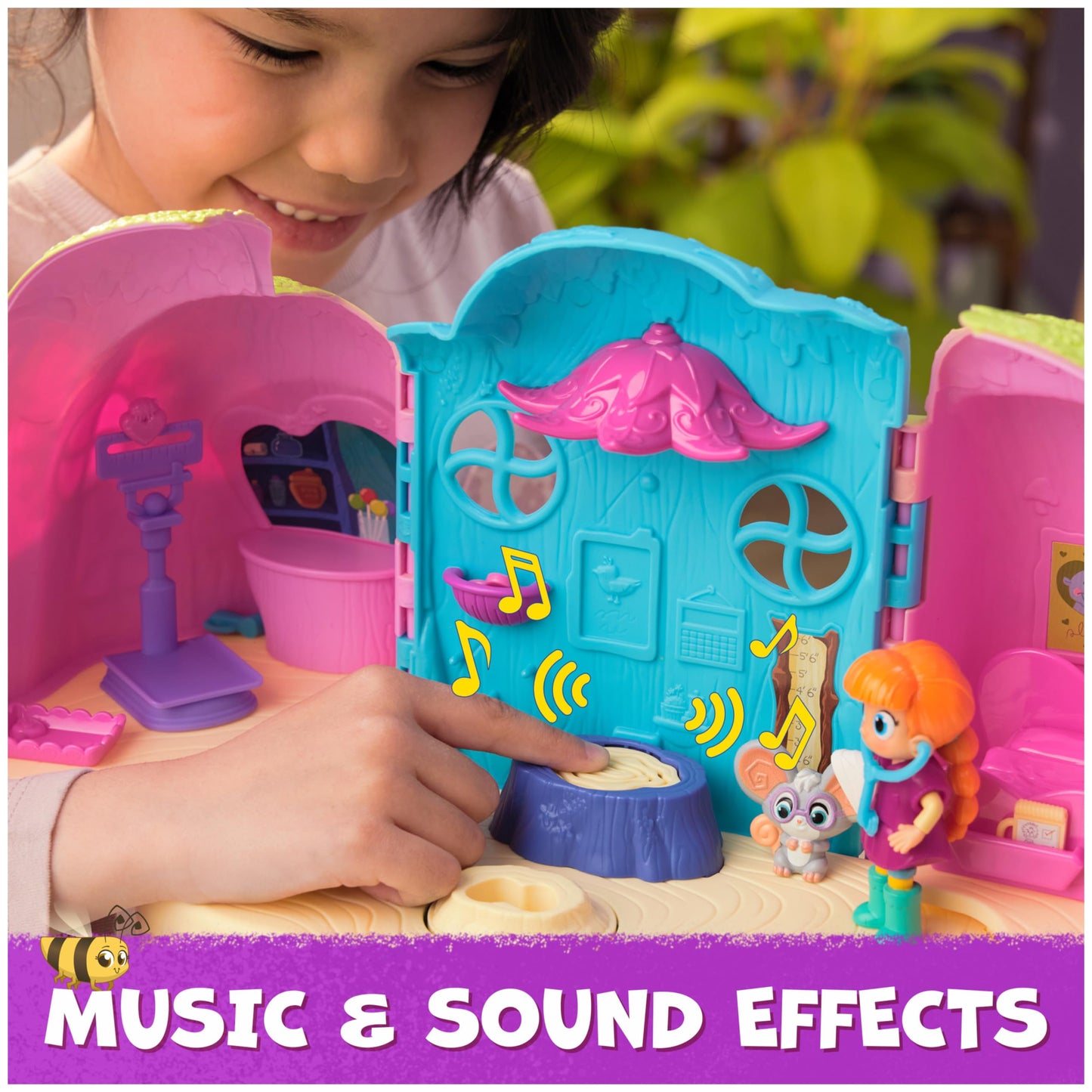 Vida the Vet, Vet Clinic, Treehouse Playset with Action Figures, Dollhouse Furniture & Accessories, Kids Toys for Girls & Boys Ages 3 and up