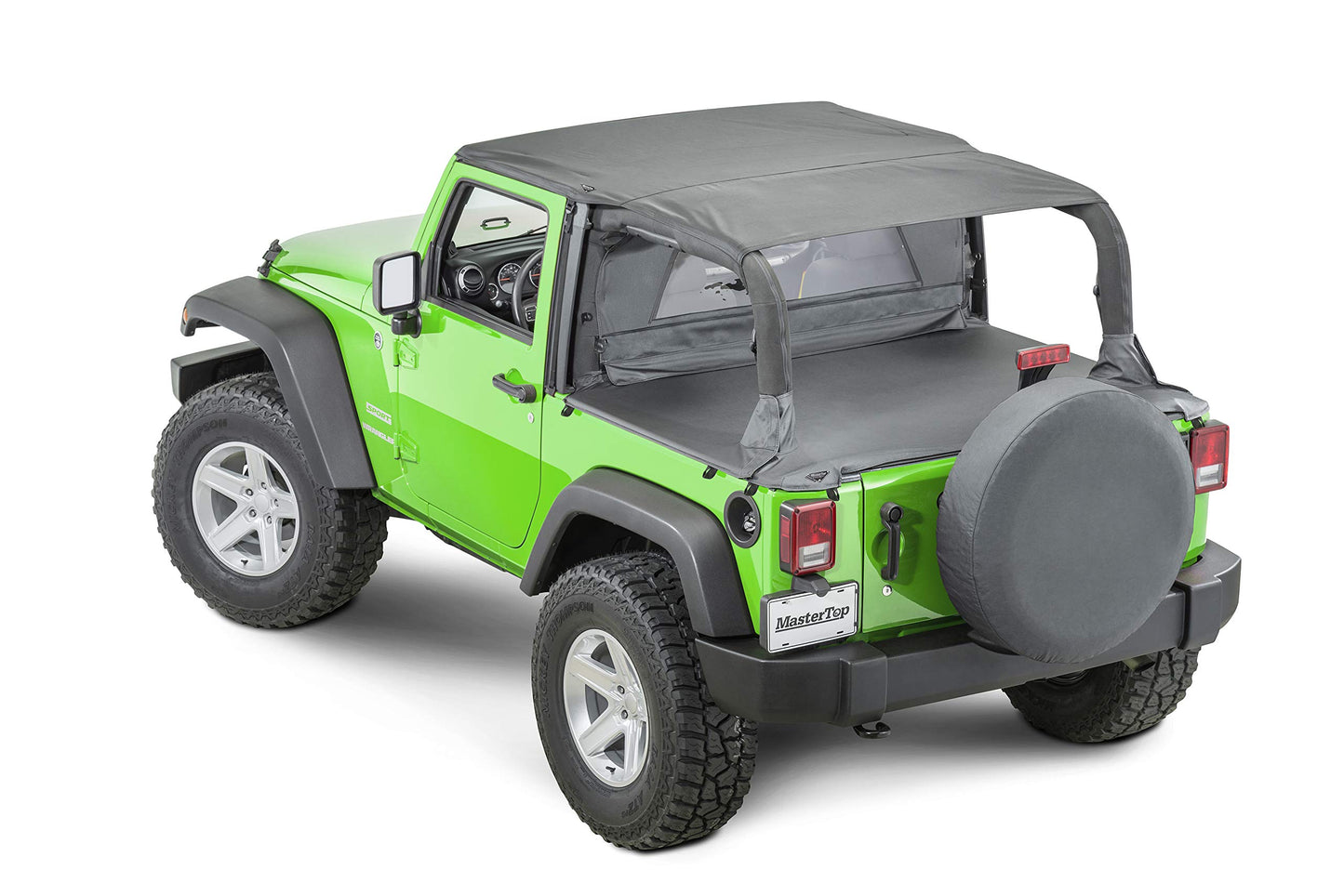 MasterTop Windshield Header compatible with 2007-2018 JK 2 and 4 Dr Wranglers| Required for Summer Soft Top Installations (Except MasterTop Mesh Tops)|for all Brands of Summer Soft Tops|14700001