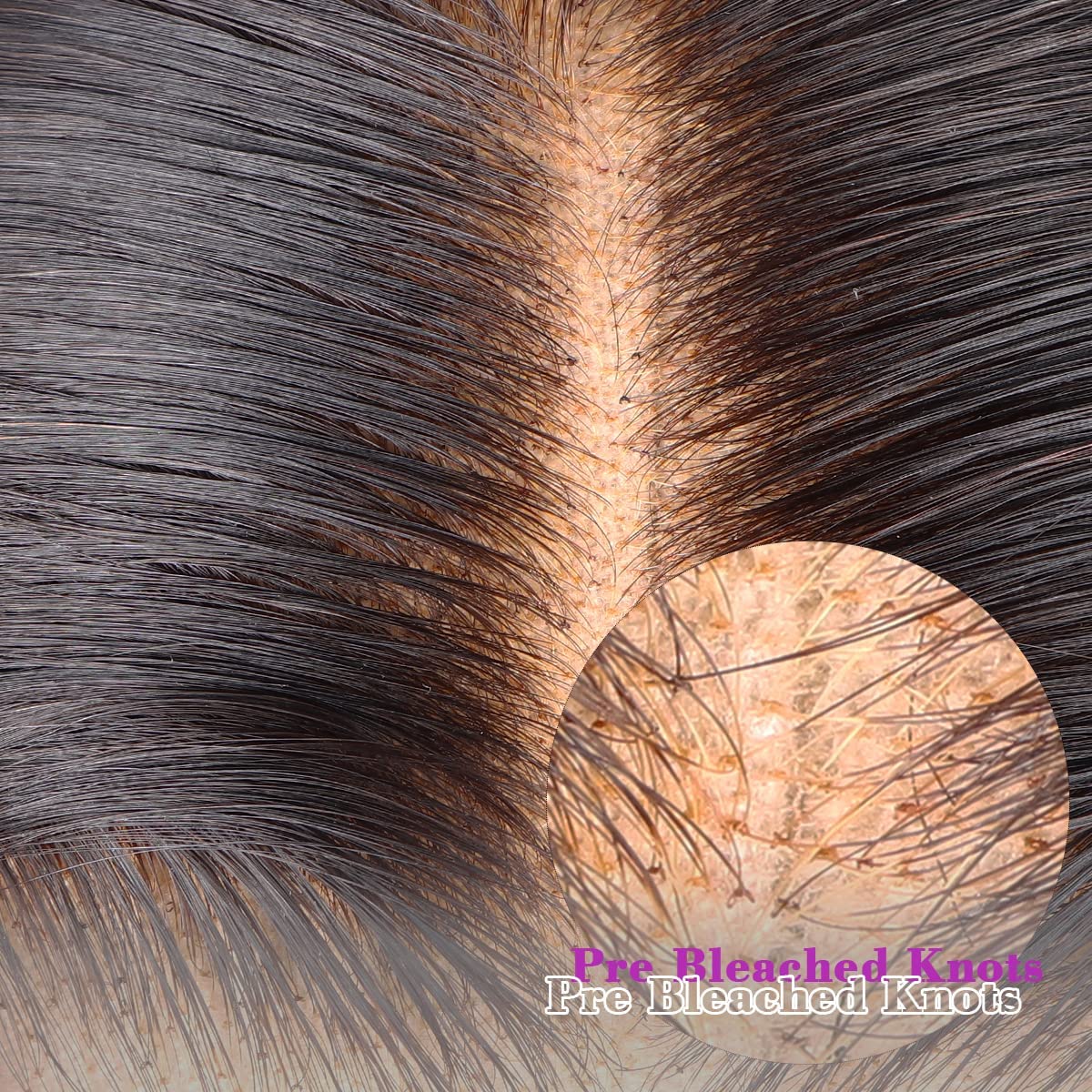 Myshinywigs Bleached Knots 5x5 Real HD Lace Closure Skinlike Straight Human Hair Closure Pre Plucked with Baby Hair Brazilian Virgin Thin Invisible 5x5 Lace Closure Serrated Edge 16 Inch Closure Only