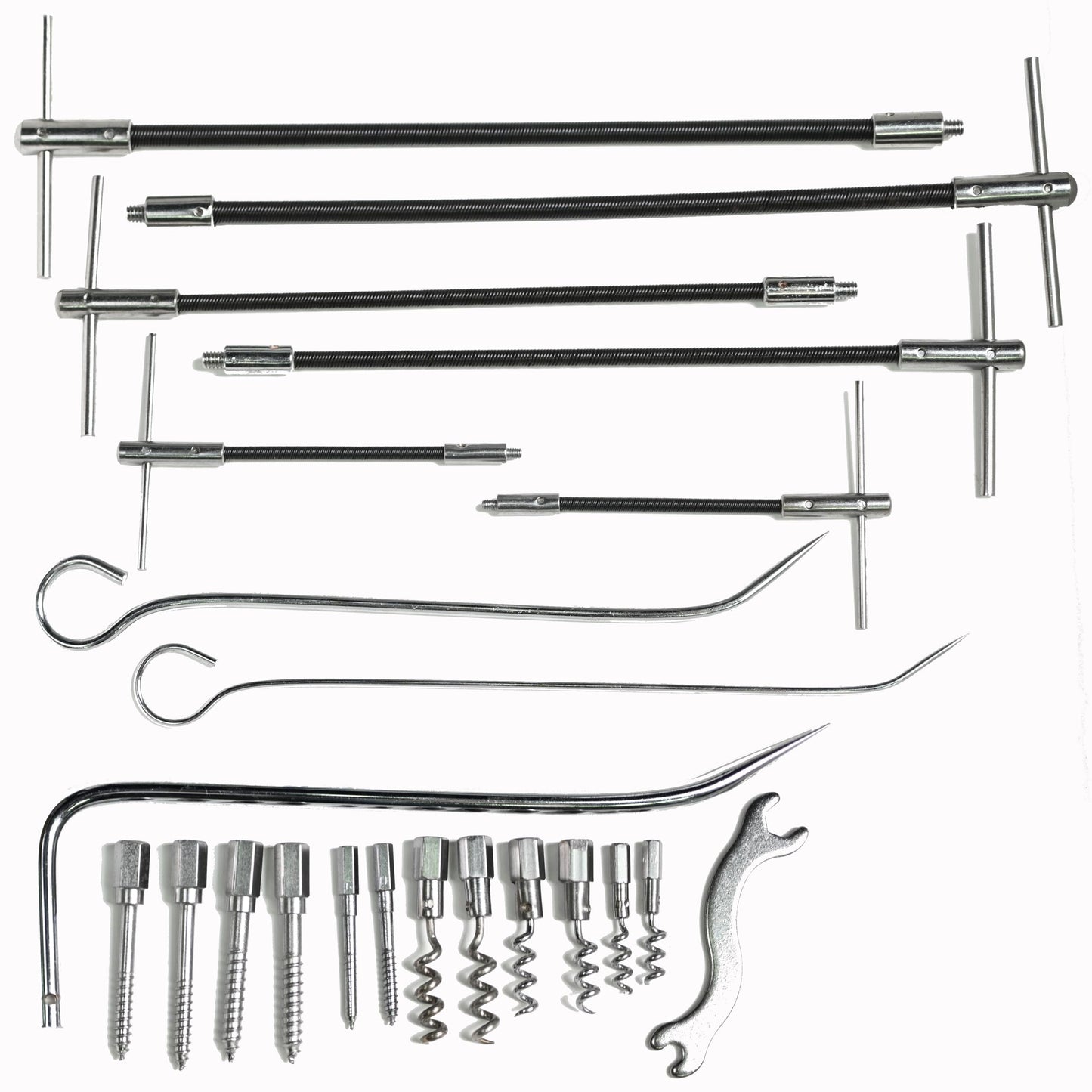 23pcs Packing Extractor Set, Steel Alloy Packing Puller Tool Set, Flexible Shaft Corkscrew Pulling Hook Set, Gland Packing Extraction Removal Kit with Toolbox